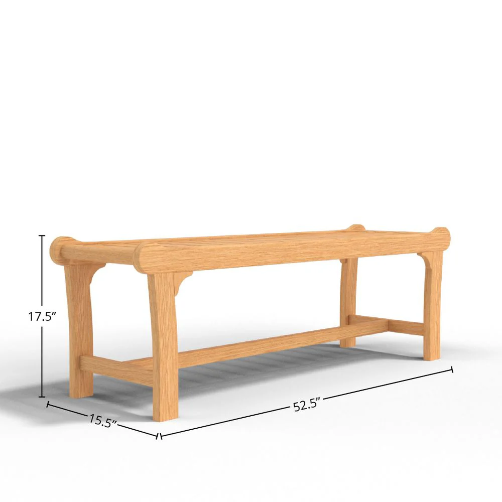 Alcantara Teak Bench - Image 4