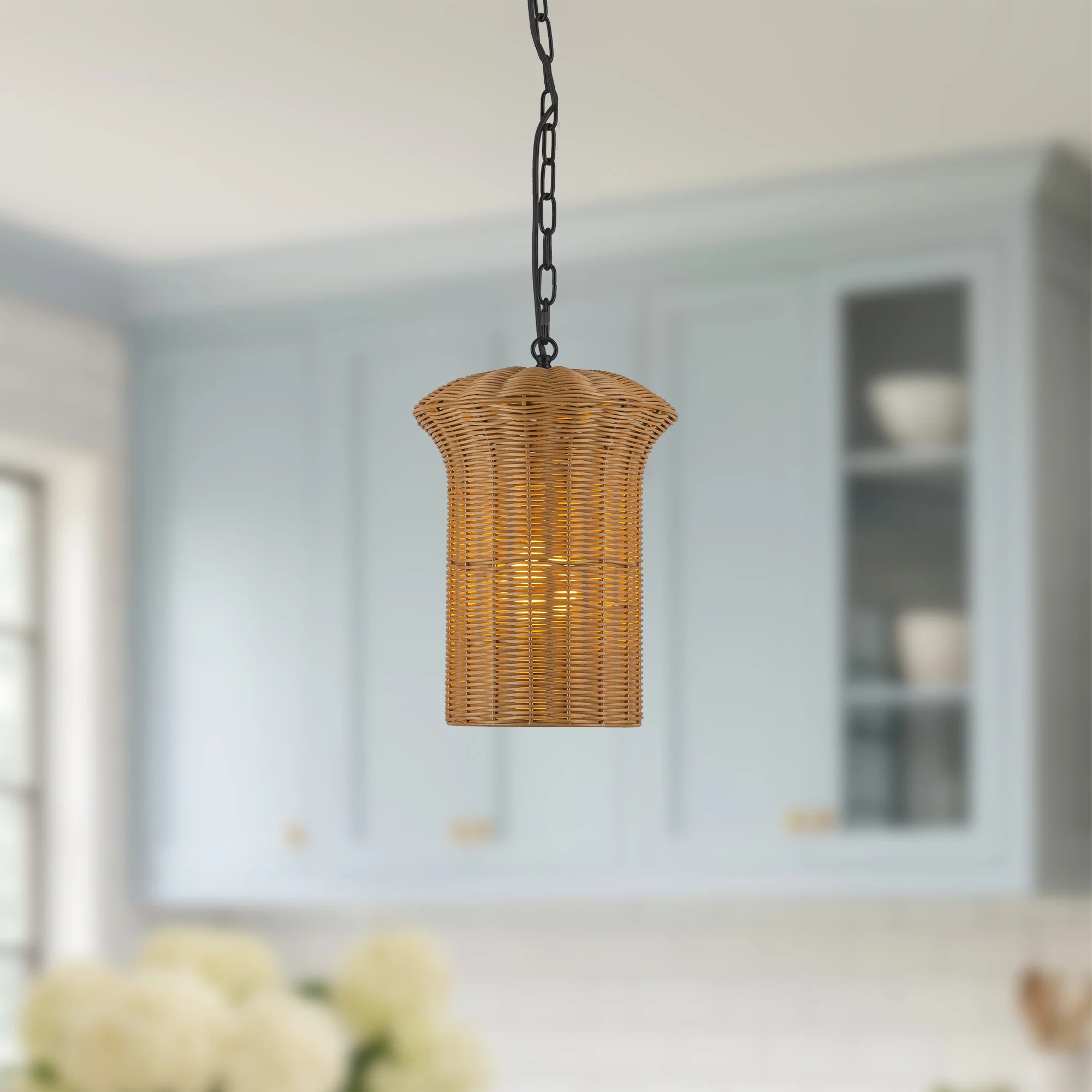 Almera Rattan Lantern Pendant - Image 2