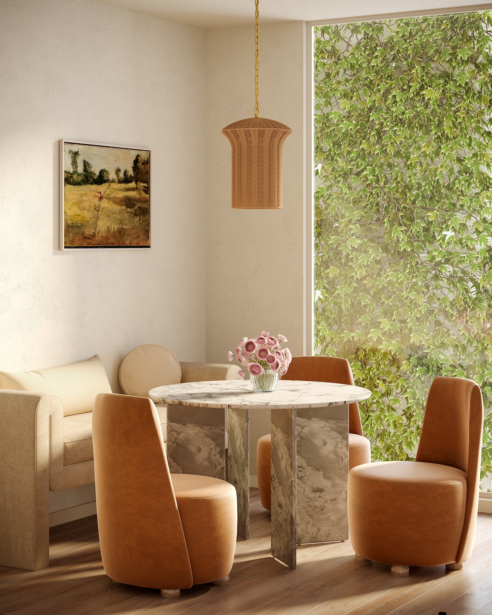 Almera Rattan Lantern Pendant - Image 7