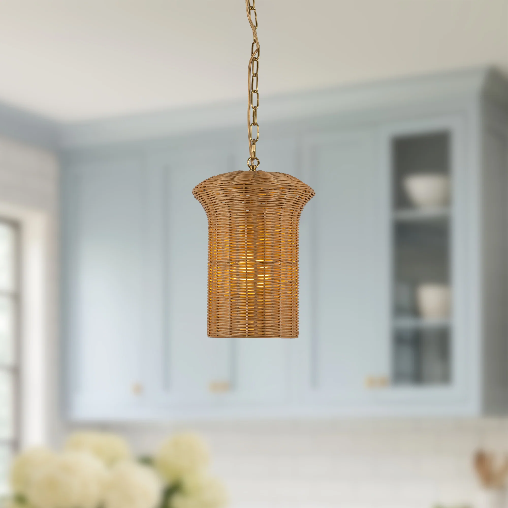 Almera Rattan Lantern Pendant - Image 9
