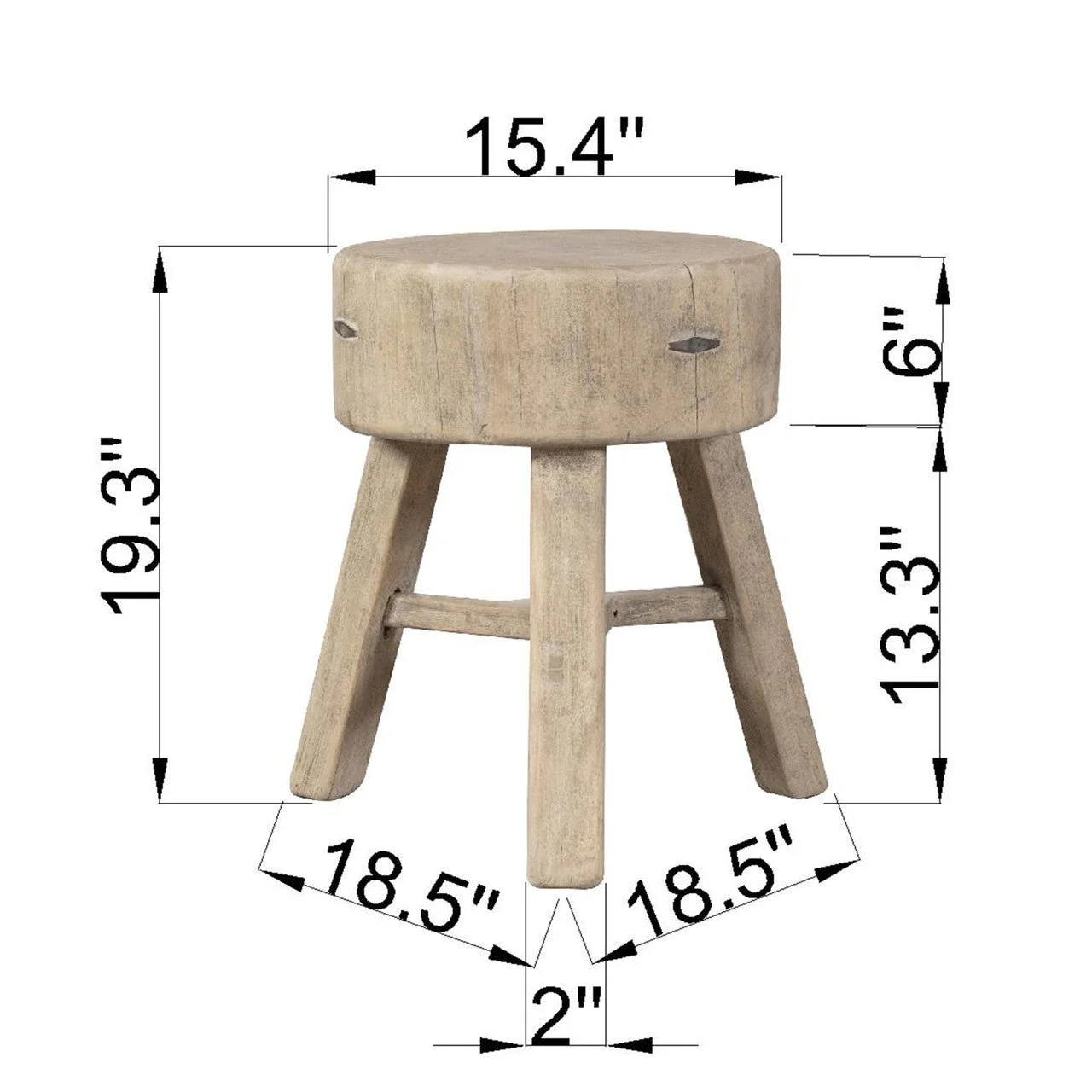 Altai Pinewood Stool - Image 4
