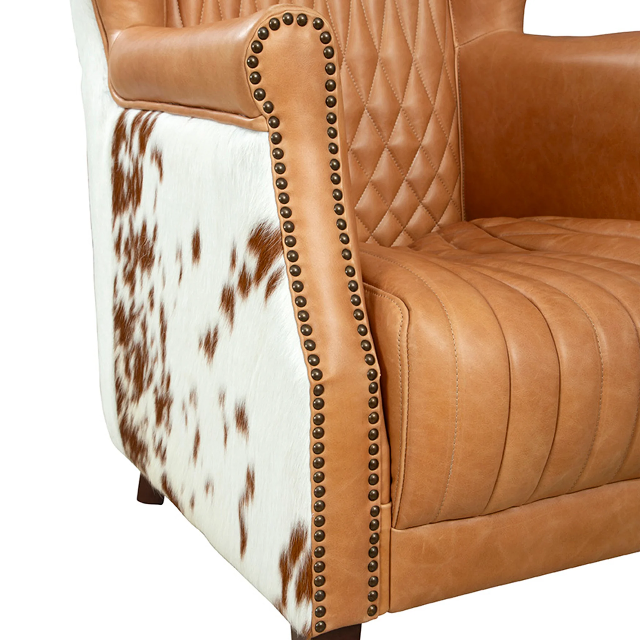 Amarillo Leather Hide Armchair - Image 8