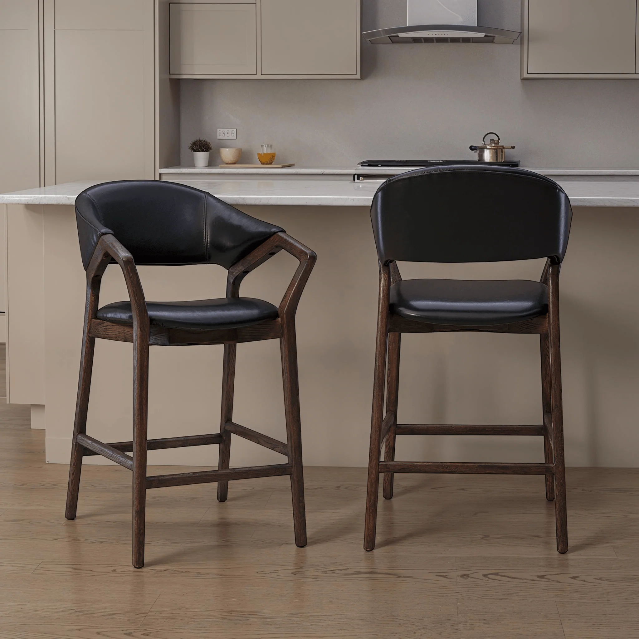 Anders Leather Counter Stool - Image 2