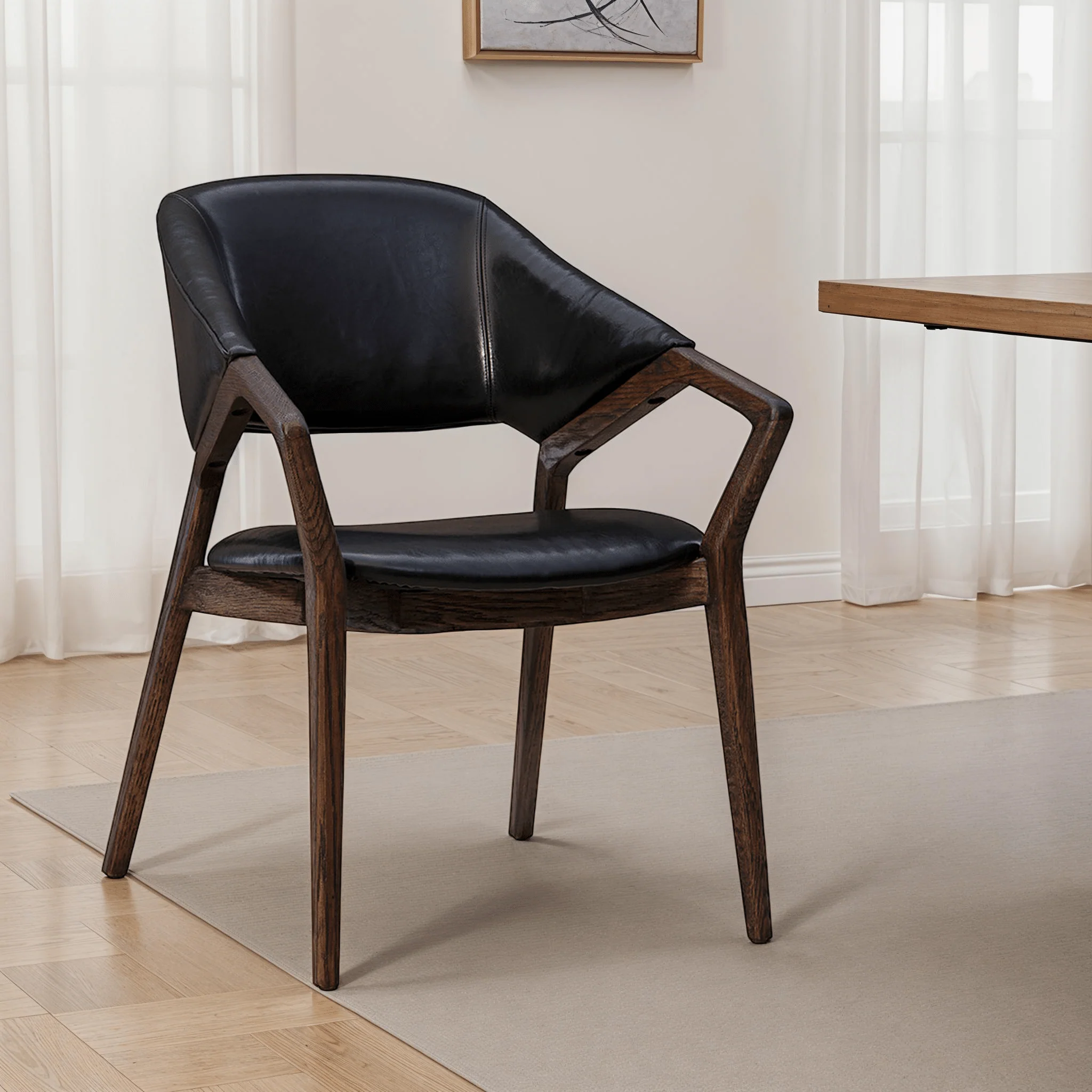 Anders Leather Dining Chair - Image 2