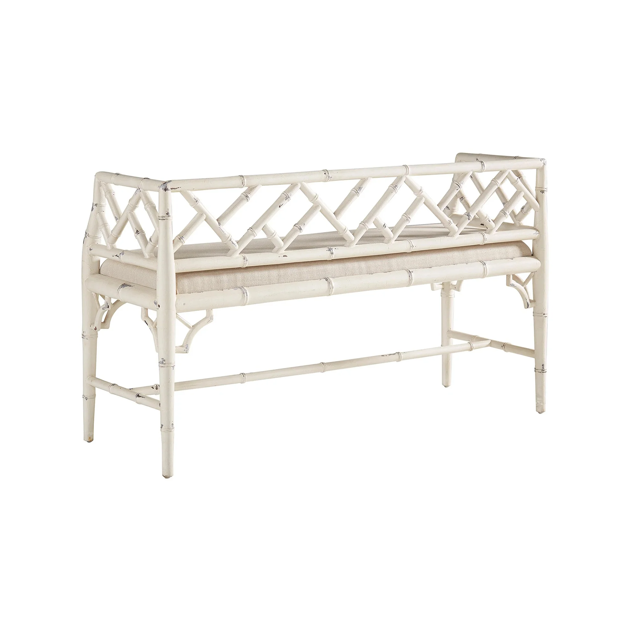 Antique Bamboo-Style Bench - Image 3