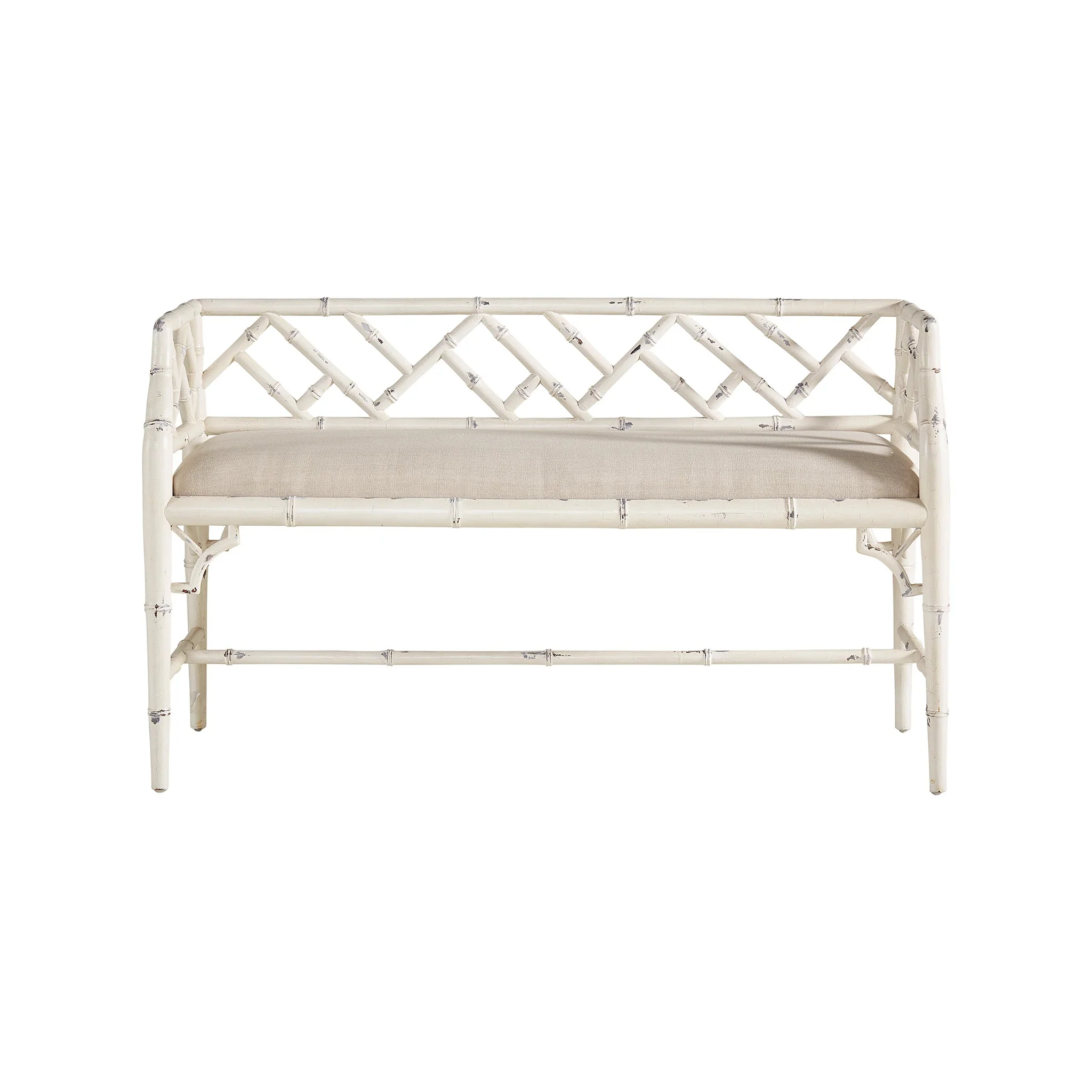Antique Bamboo-Style Bench - Image 4