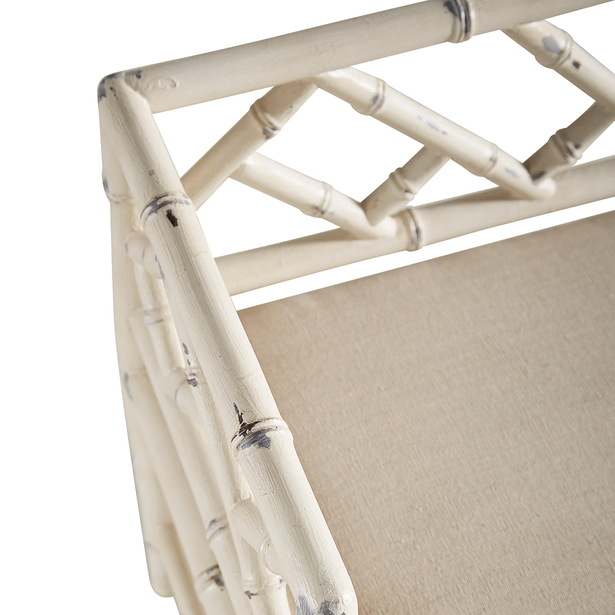 Antique Bamboo-Style Bench - Image 6