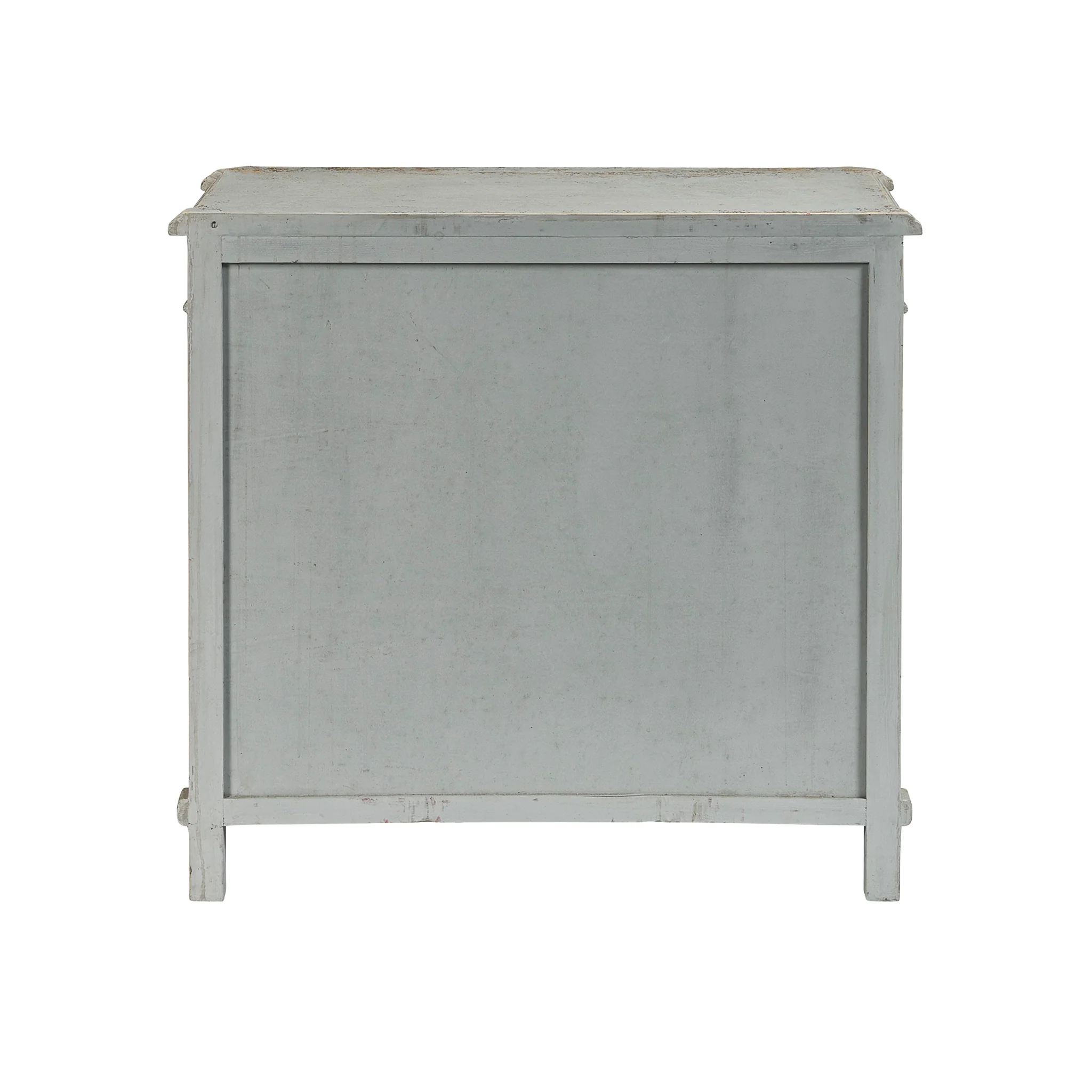 Antique French Gray Linen Chest - Image 6