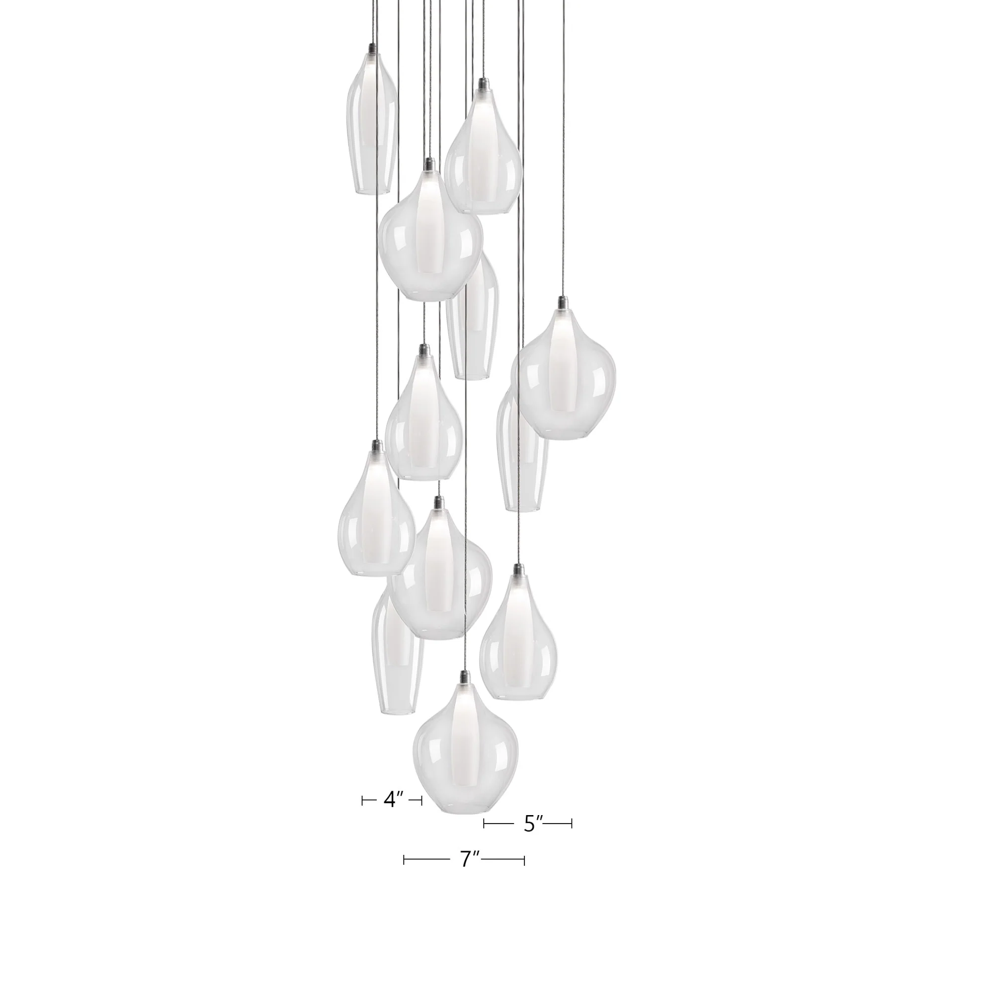 Aramore Chrome Cascade Pendant - Image 3