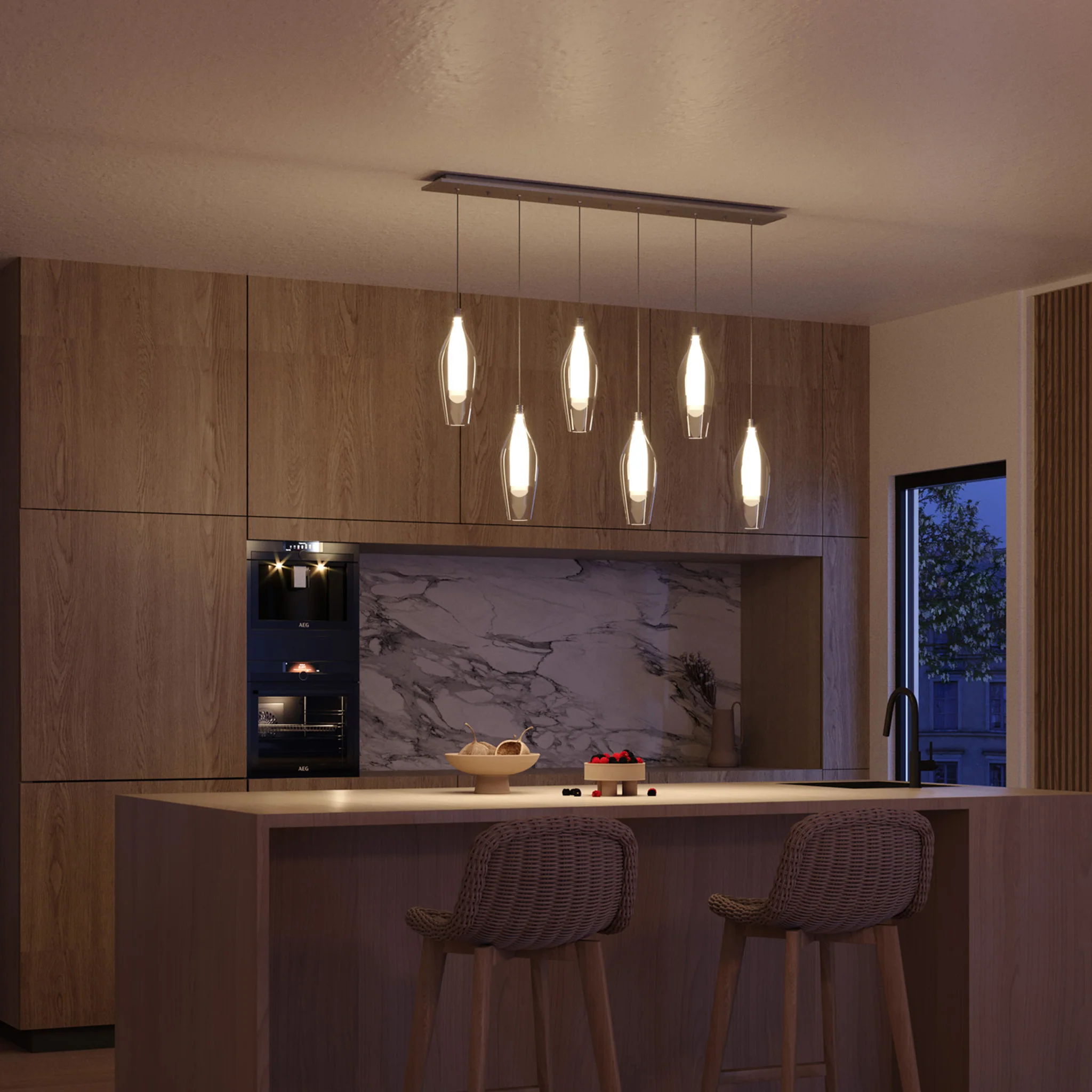 Aramore Chrome Linear Pendant - Image 2