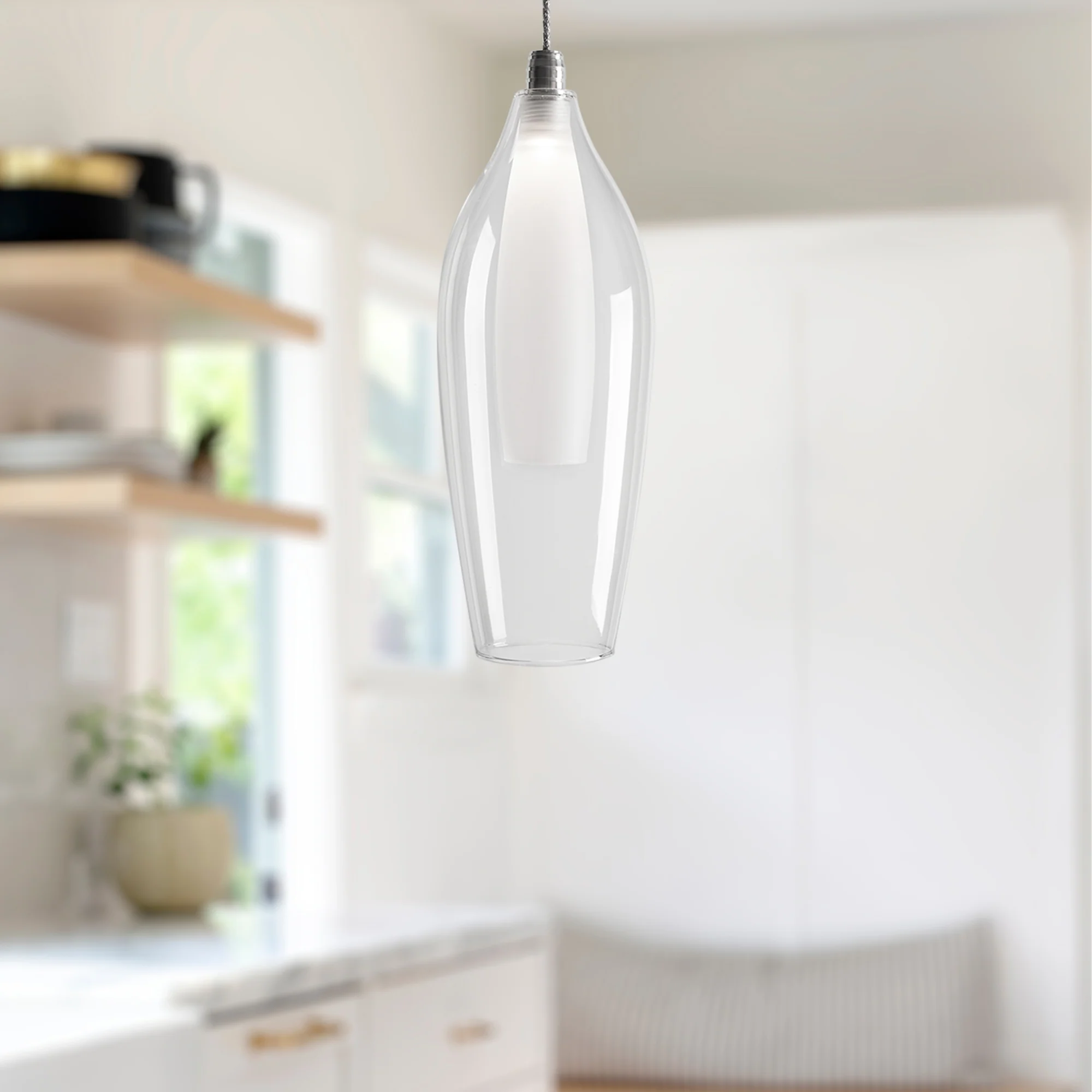 Aramore Glass Chrome Pendant - Image 2