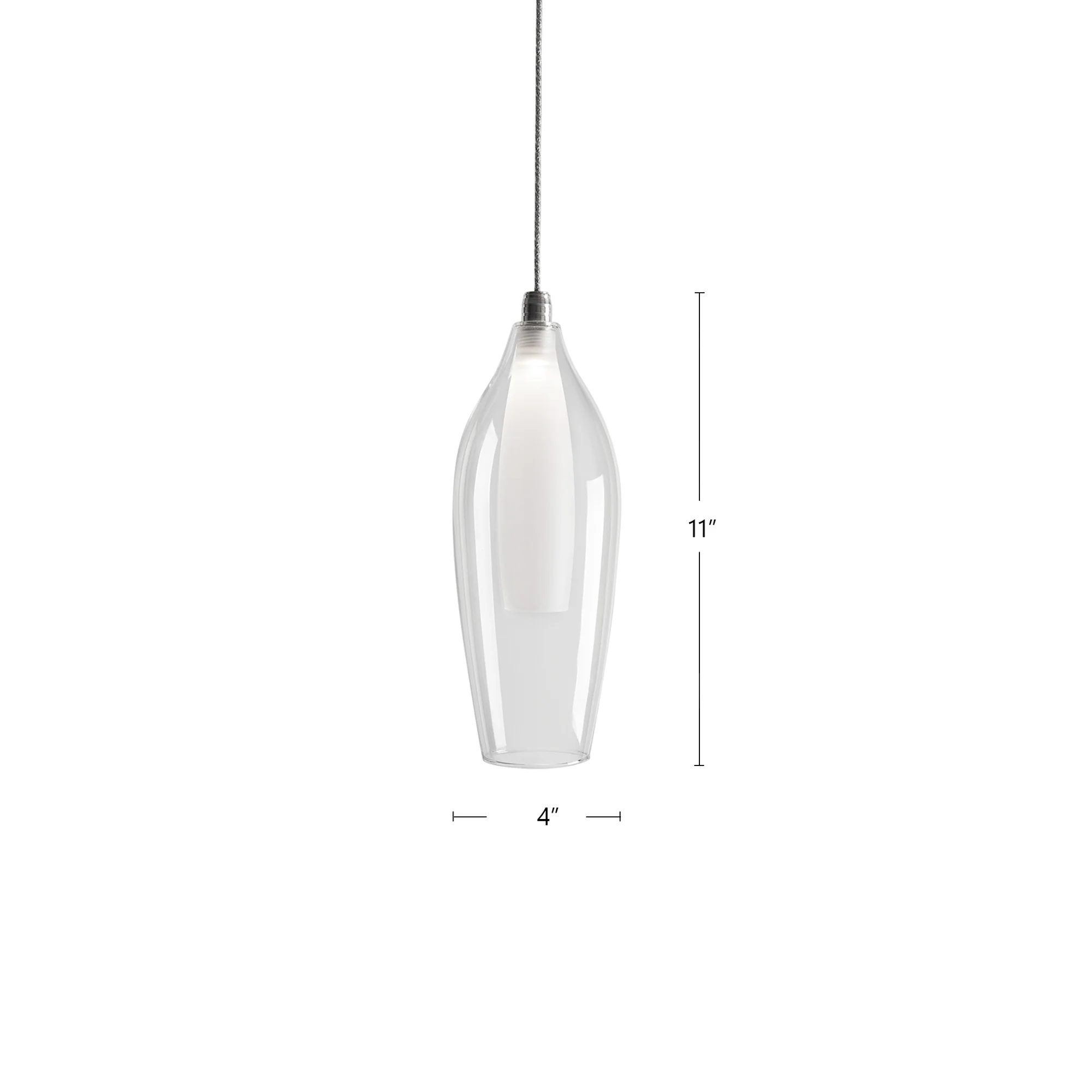 Aramore Glass Chrome Pendant - Image 3