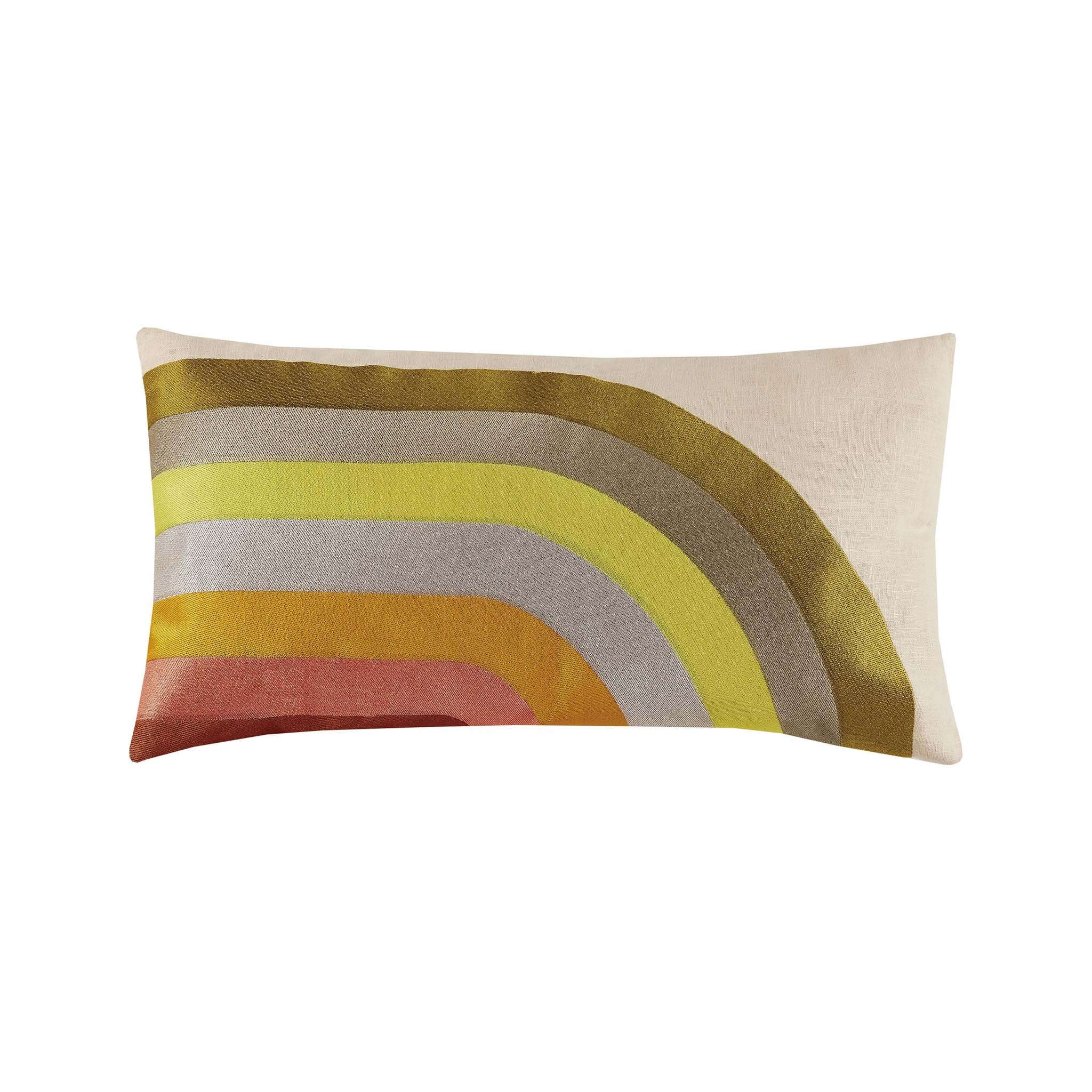 Arco da Vella in Green and Gold Embroidered Pillow