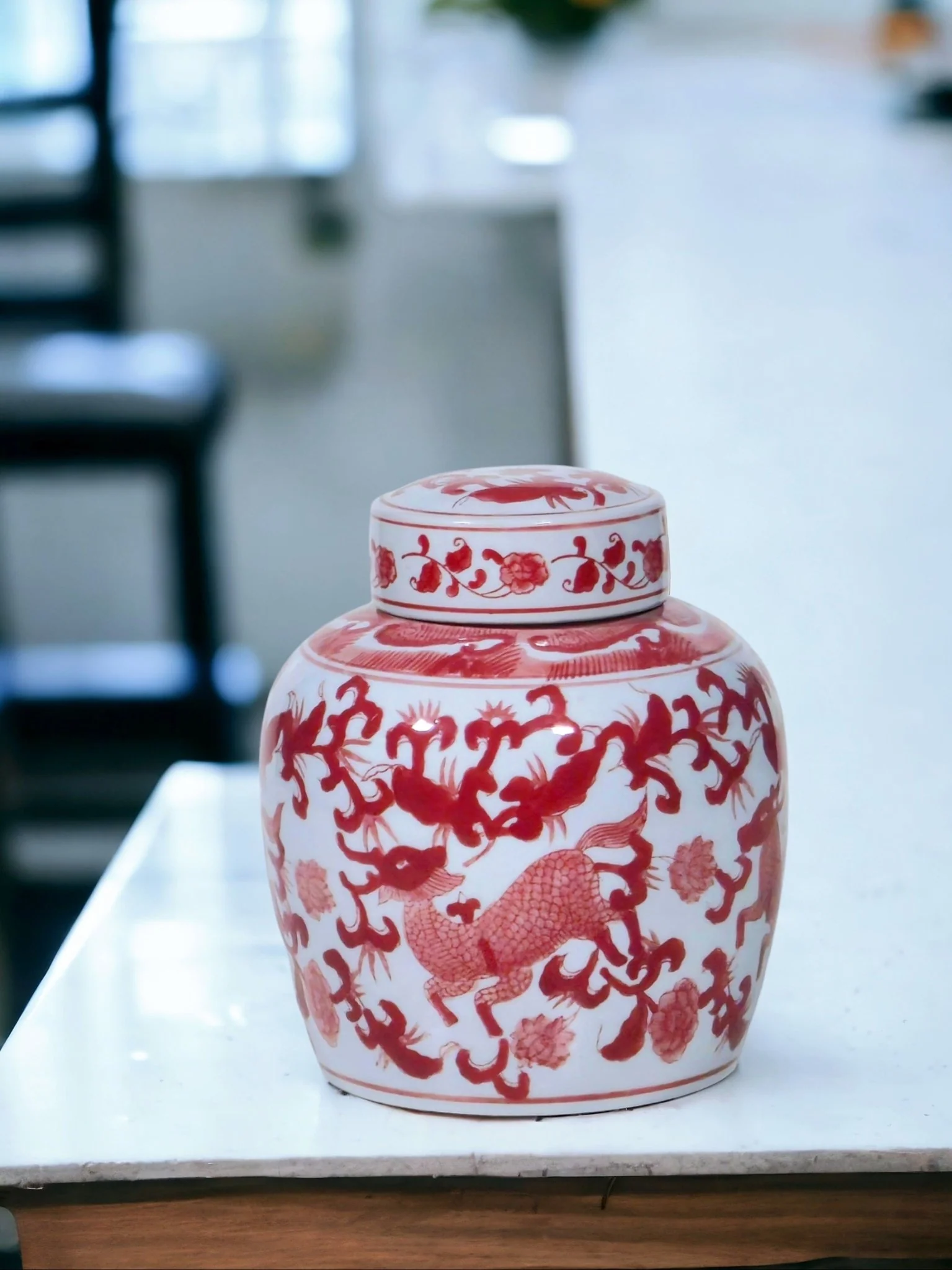 Ardahan Porcelain Qilin Canister - Image 2