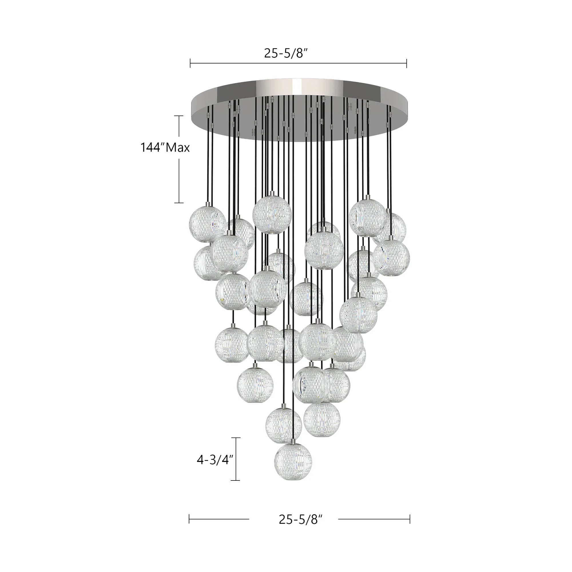 Ardenne Crystal Globe Pendant - Image 3