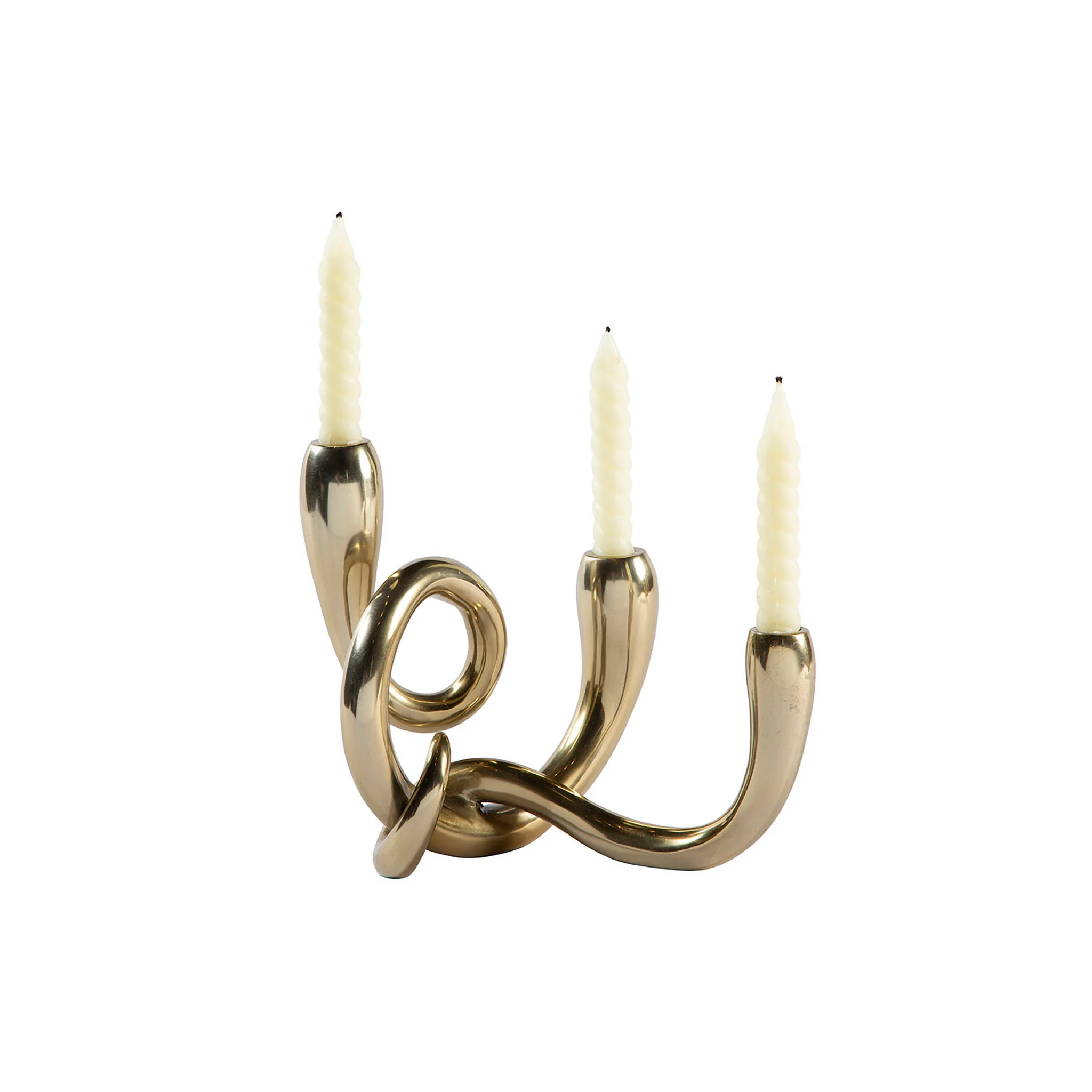 Ardiano Brass Knot Candelabra, Set of 2 - Image 2