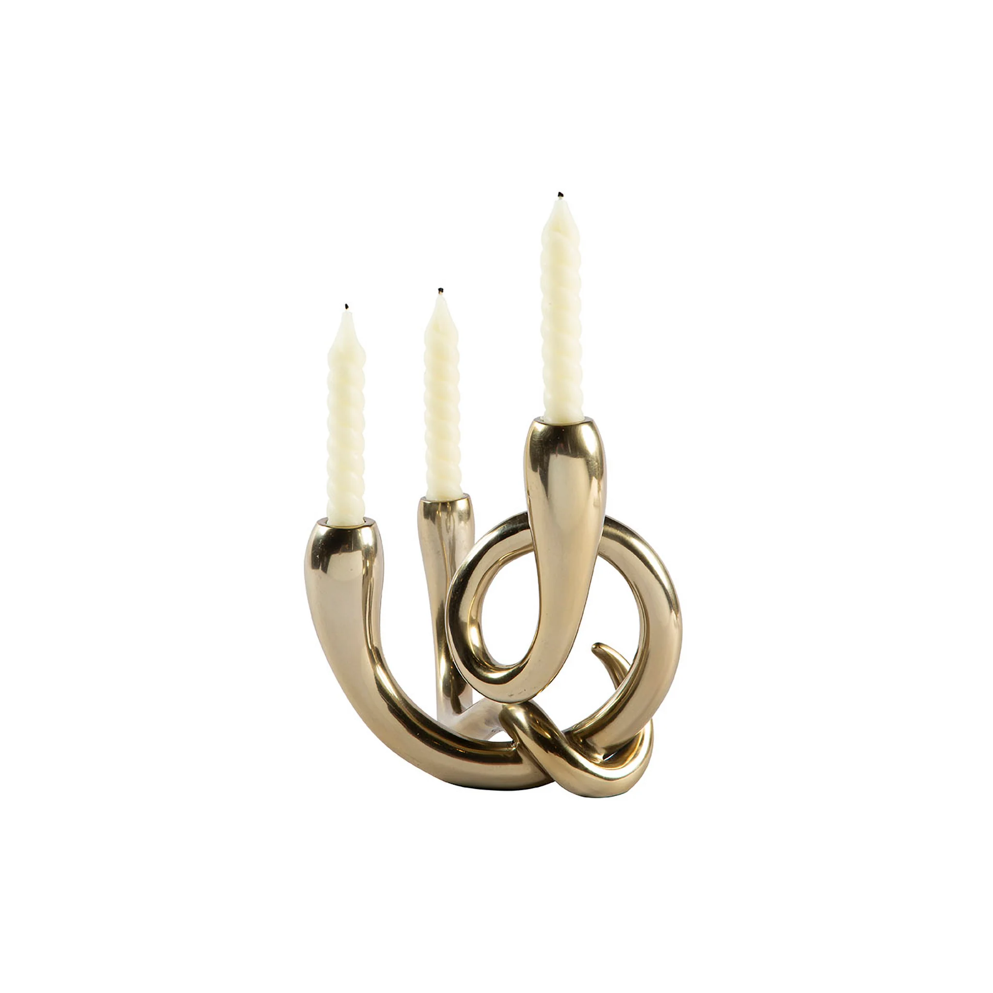 Ardiano Brass Knot Candelabra, Set of 2 - Image 3