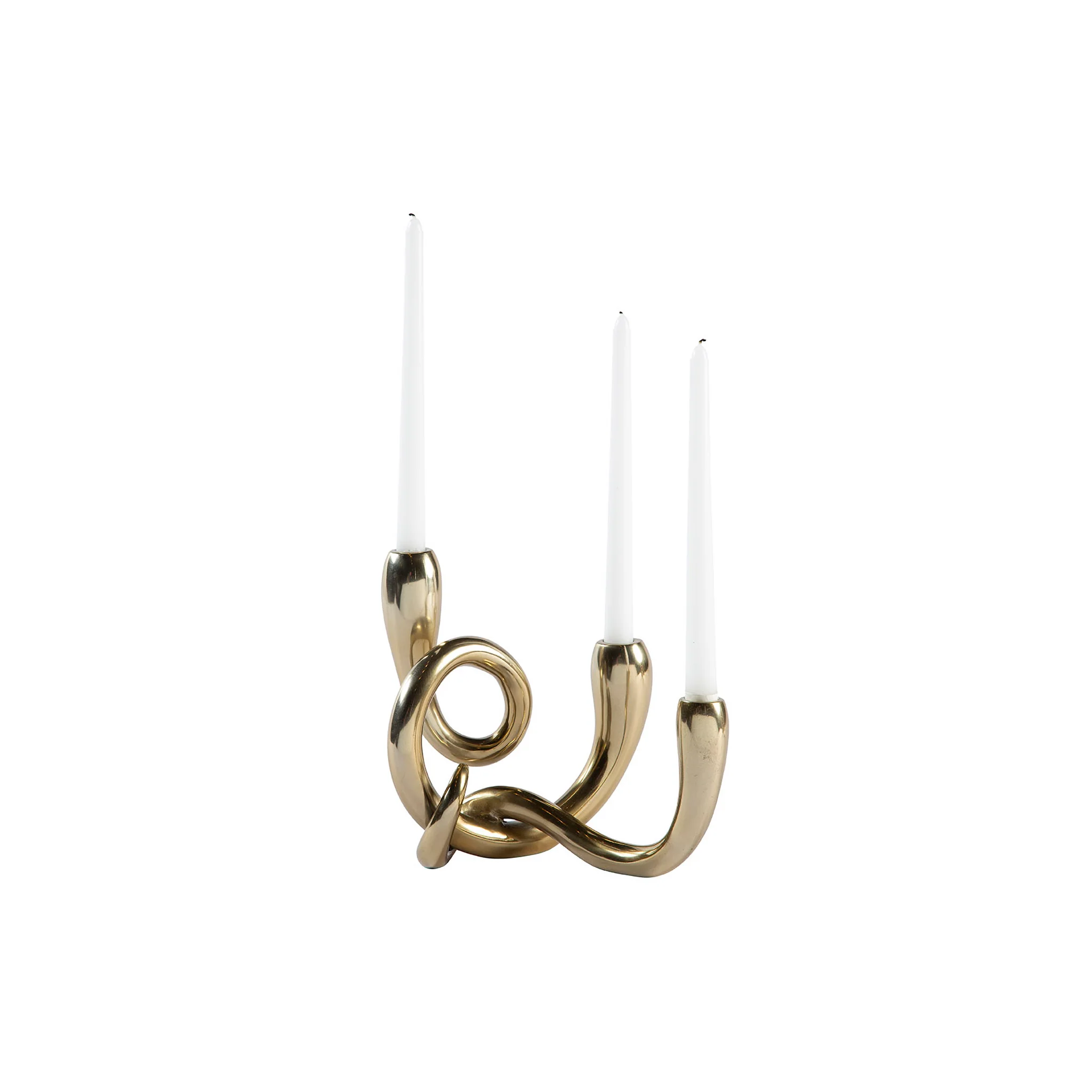 Ardiano Brass Knot Candelabra, Set of 2 - Image 4