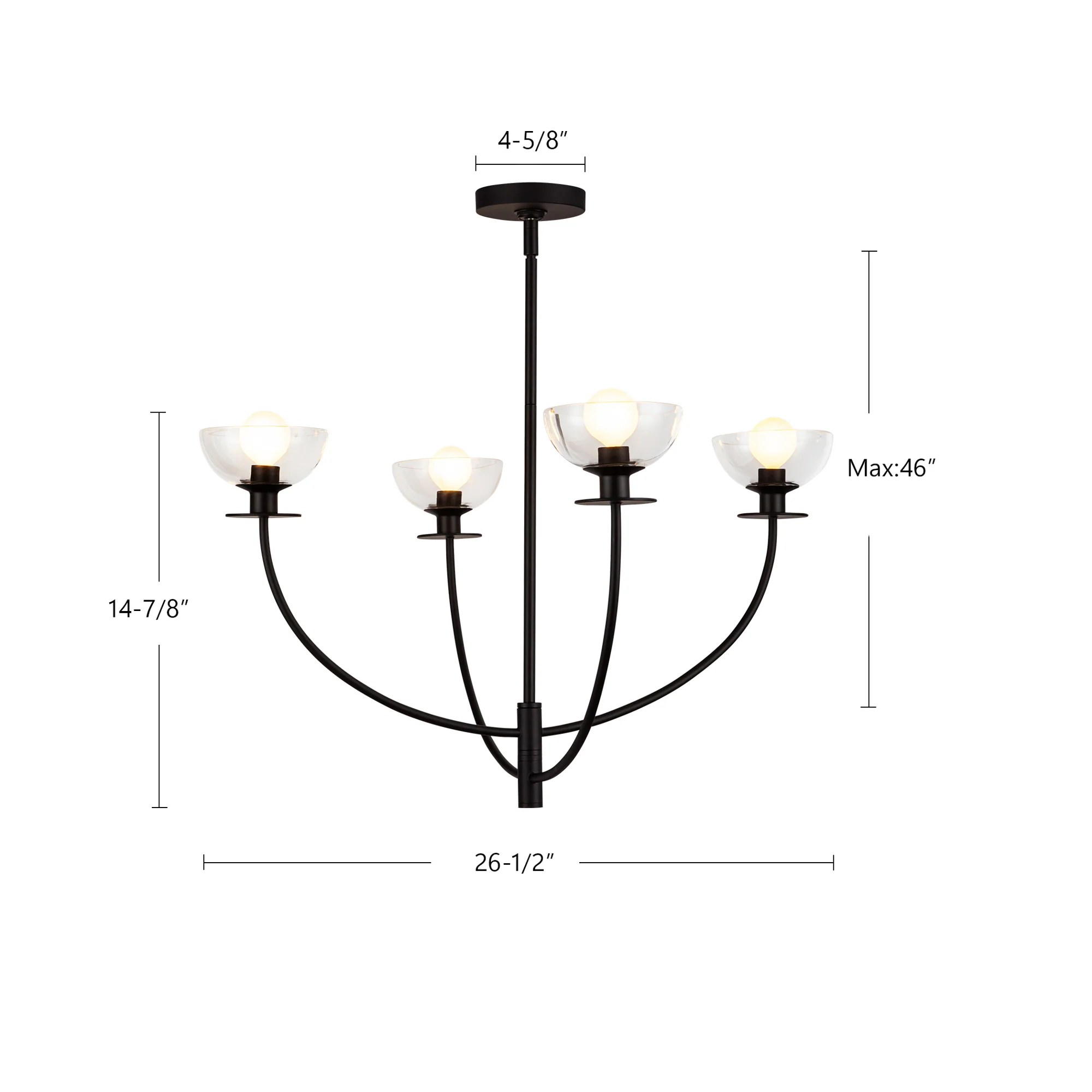 Aria Clear Glass Chandelier - Image 6