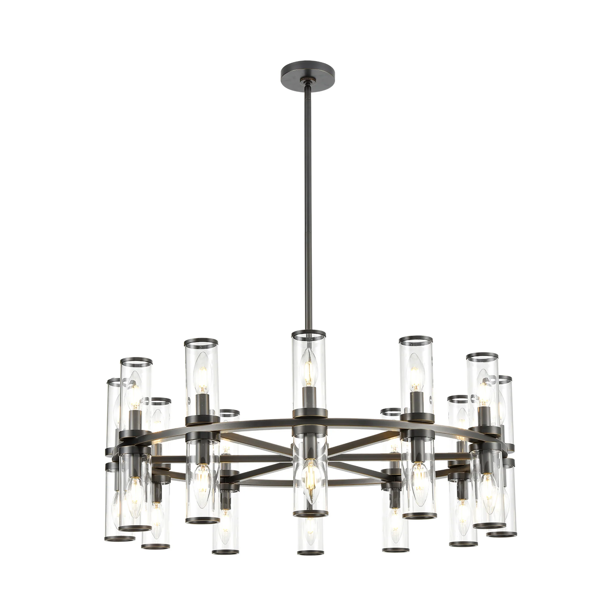 Arvello Glass Ring Chandelier - Image 2