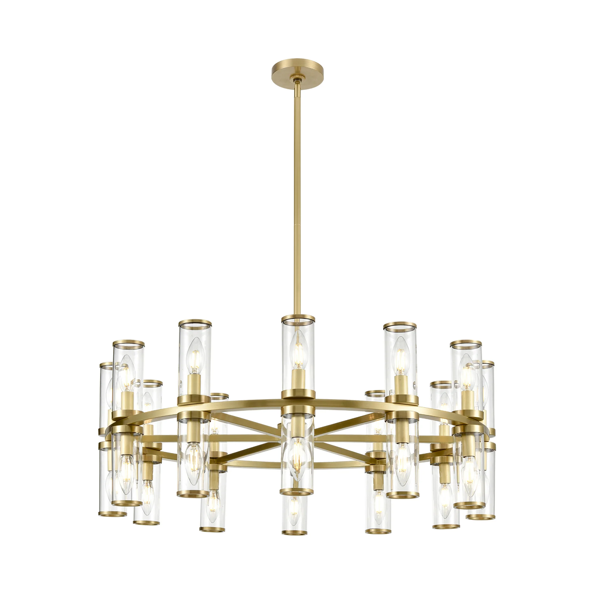 Arvello Glass Ring Chandelier - Image 6