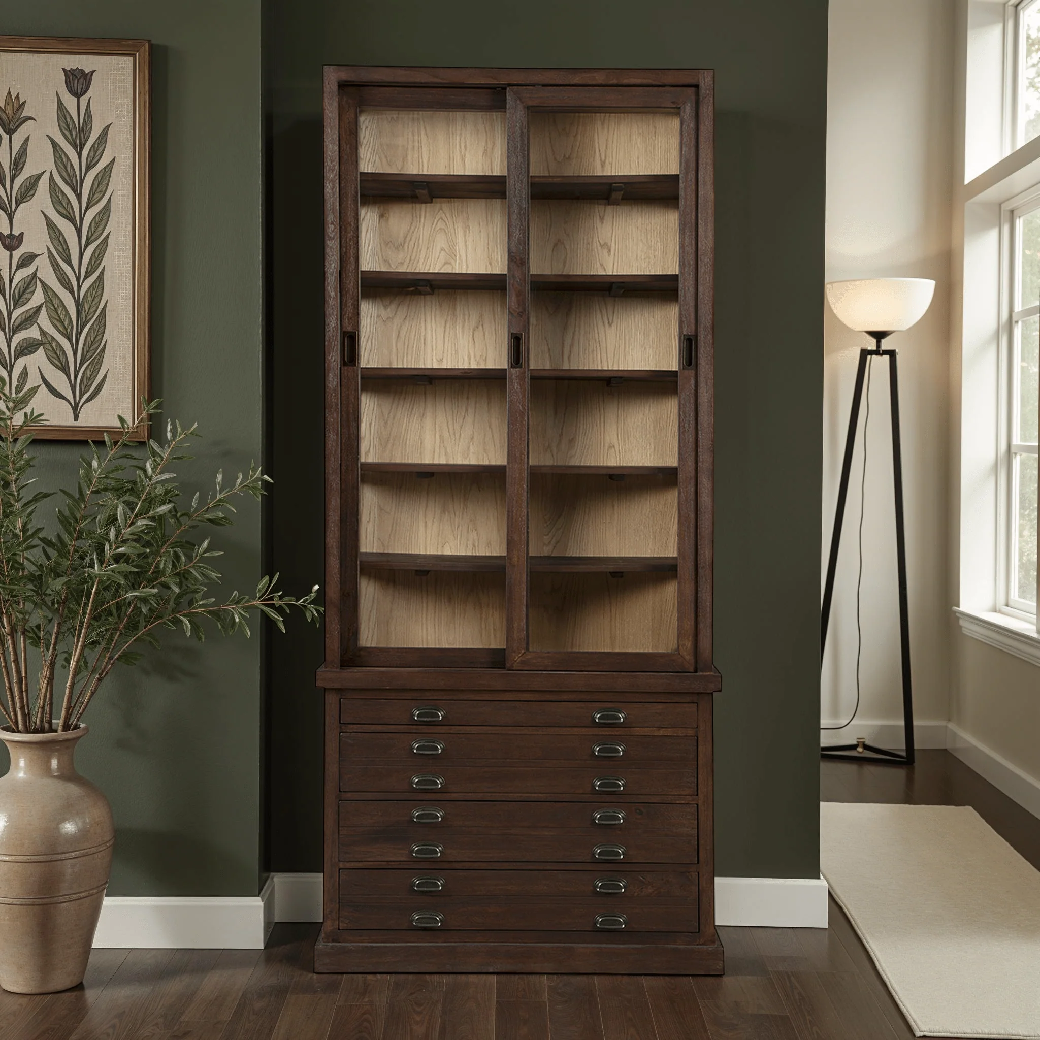 Ashford Oak Display Cabinet - Image 17