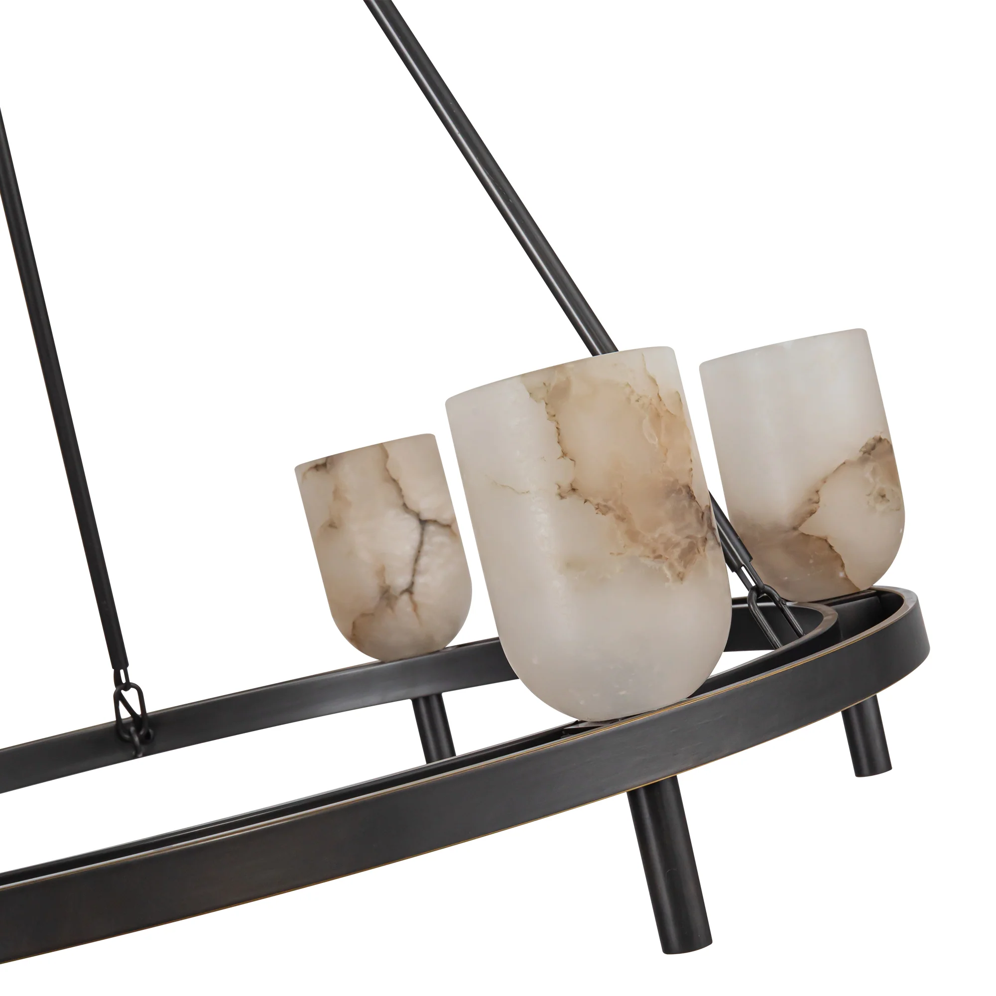 Aurelian Alabaster Ring Chandelier - Image 3