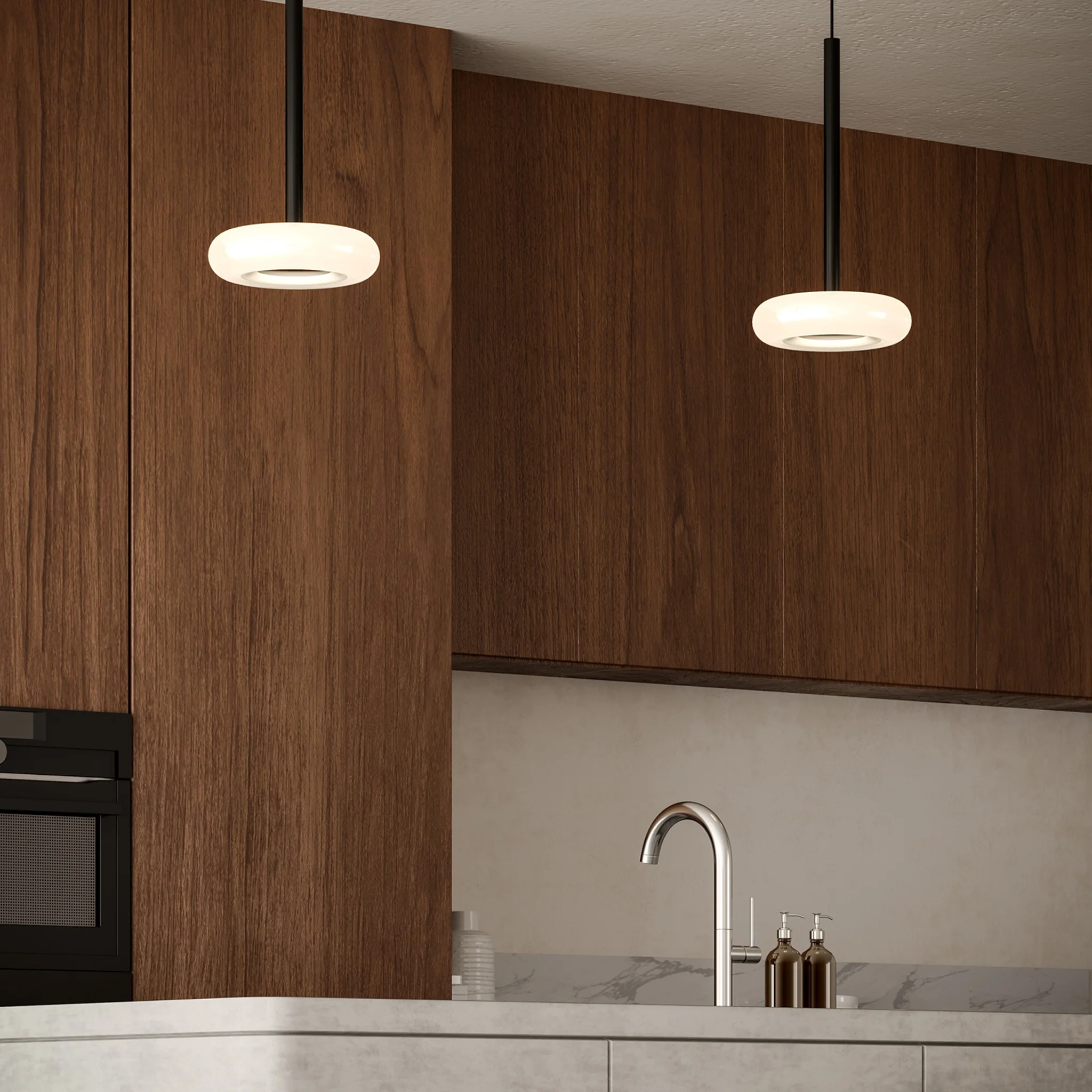 Aurello Frosted Glass Pendant - Image 2
