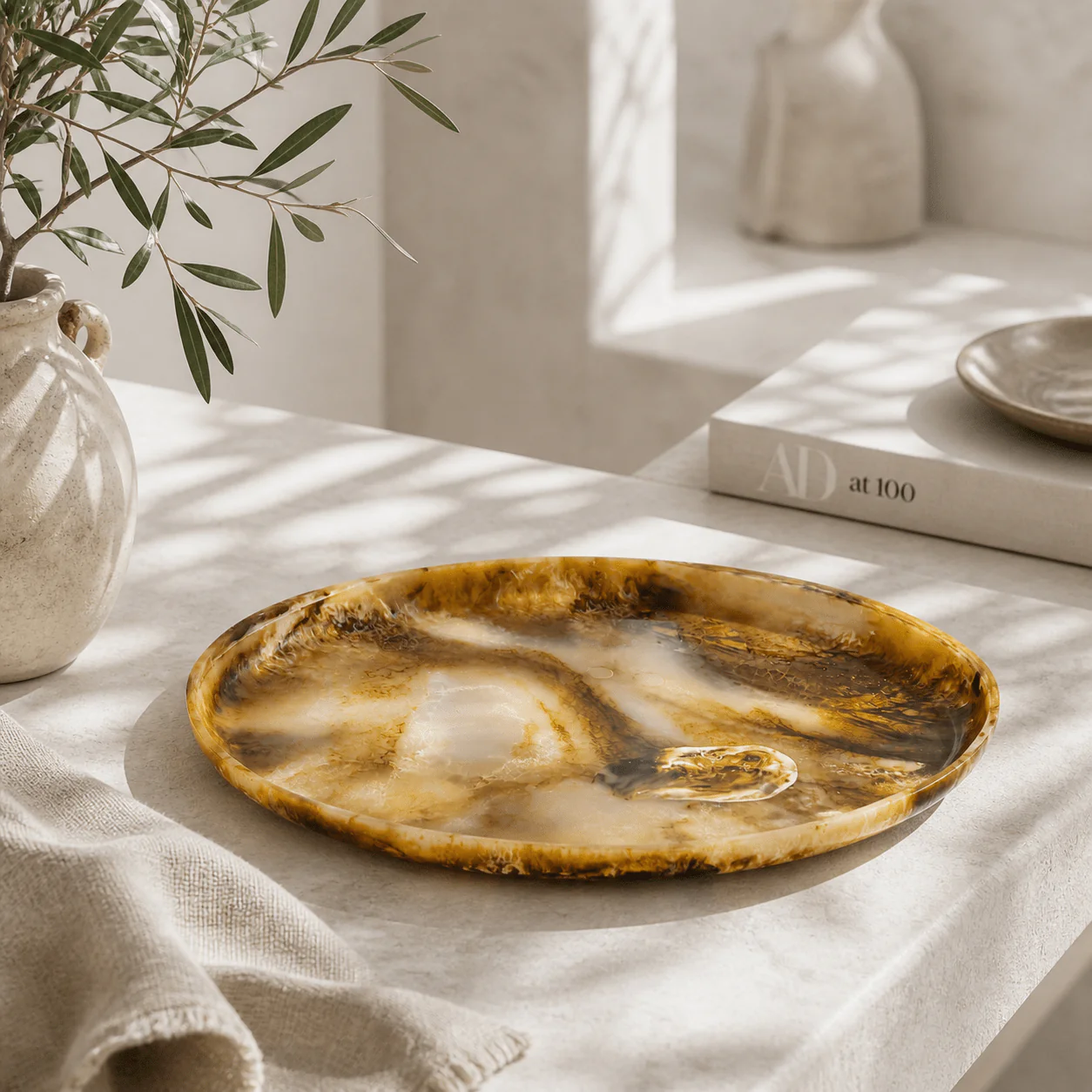 Aurello Resin Serving Tray