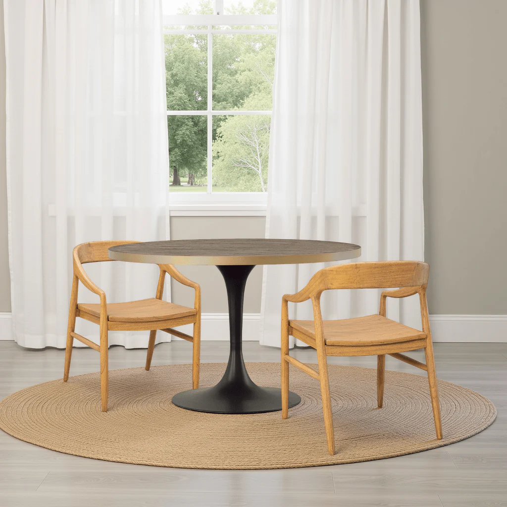 Avellino Solid Wood Arm Chair - Image 2