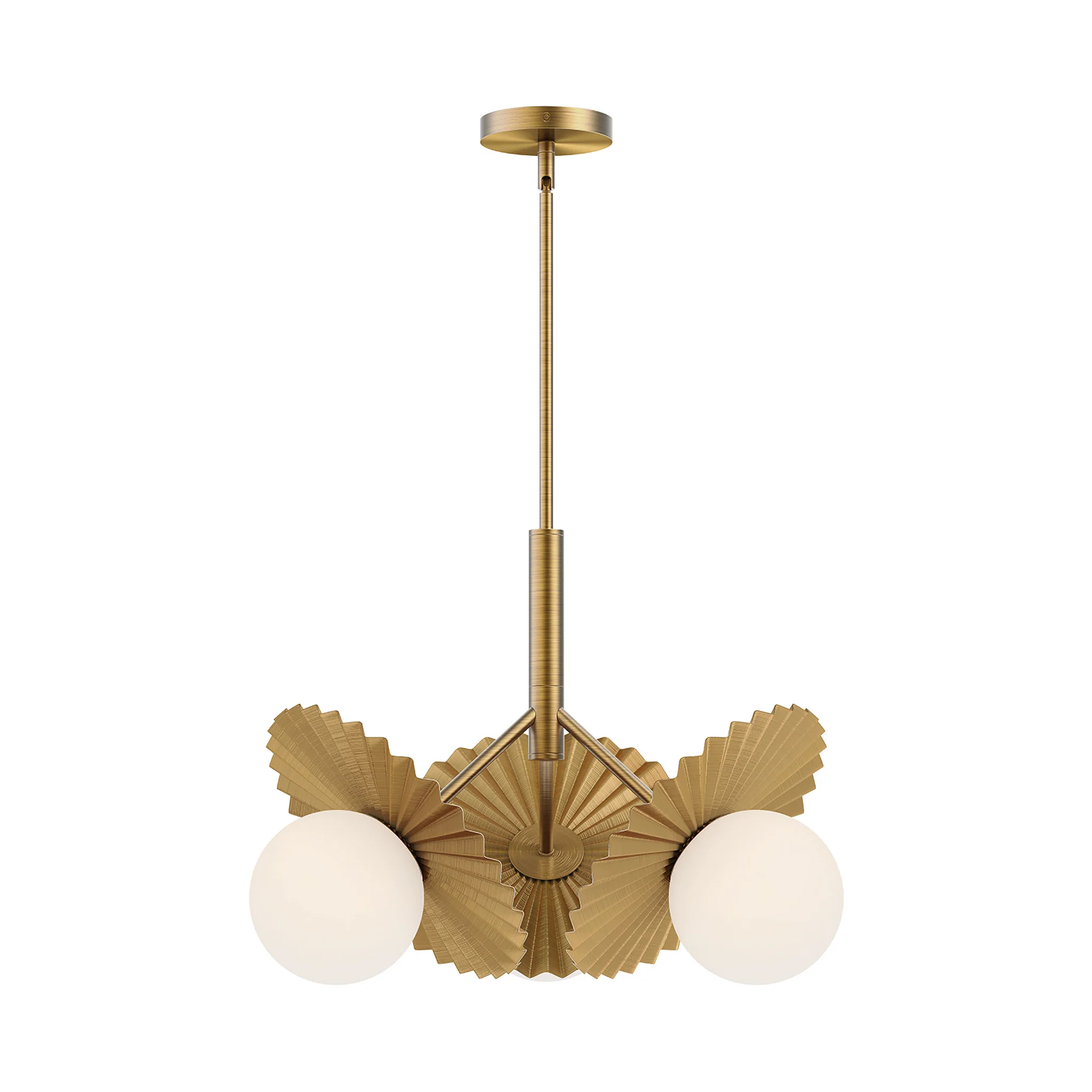 Averon Pleated Metal Chandelier - Image 3