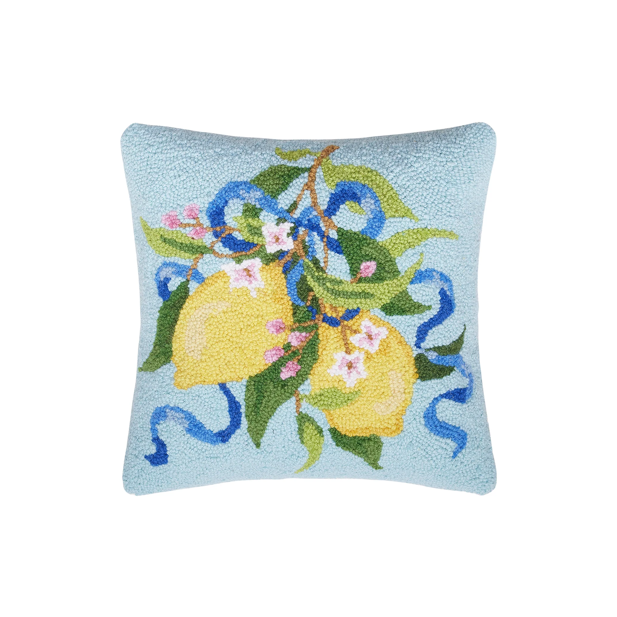 Azurino Lemon Hooked Pillow