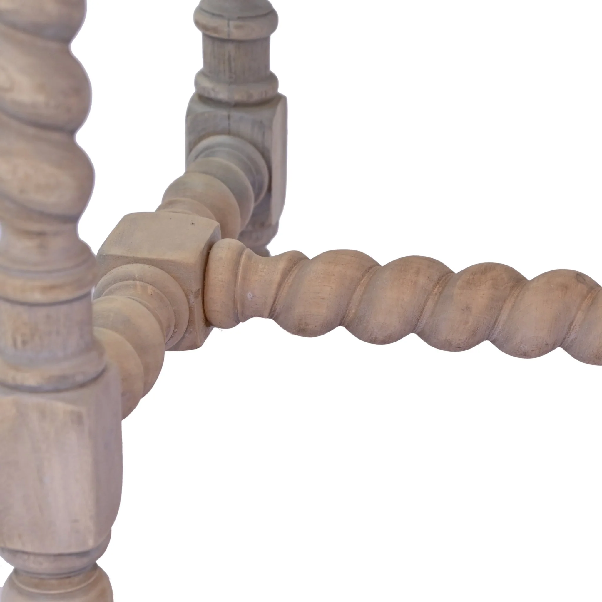 Barley Twist Wooden Bench - Image 6