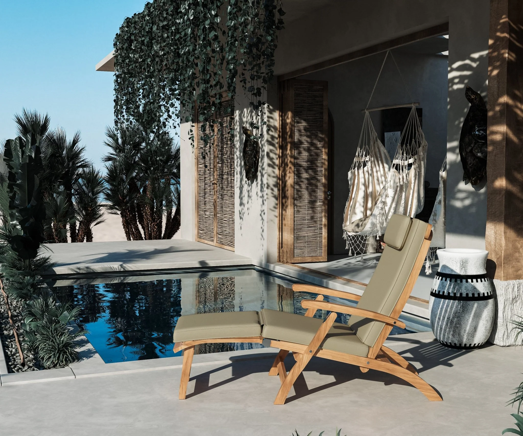 Bellmare Teak Deck Chair - Image 2