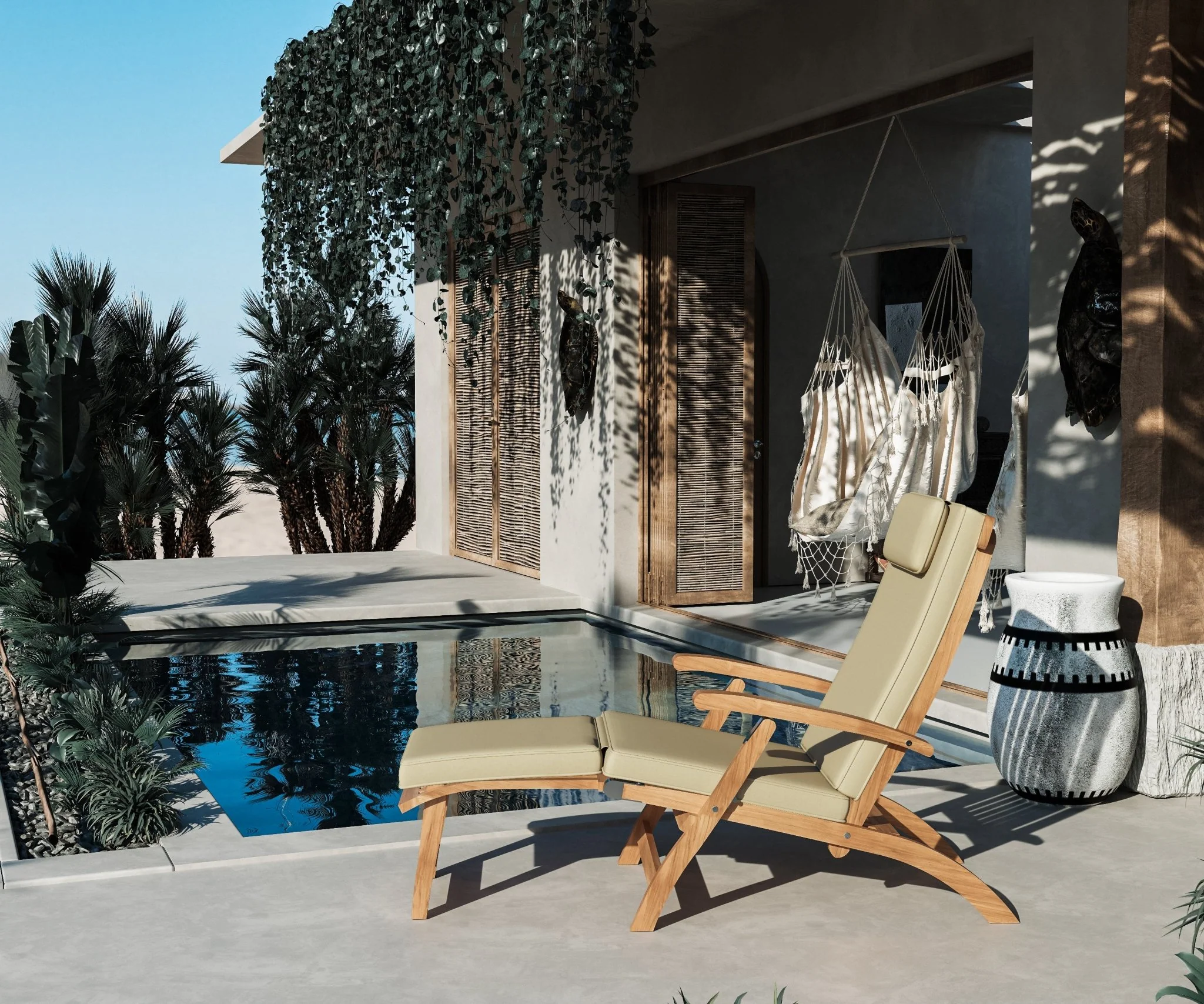 Bellmare Teak Deck Chair - Image 3