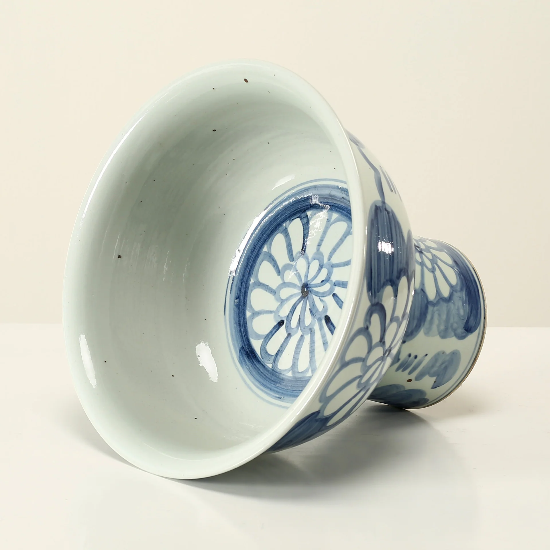 Belthara Hand Painted Pedestal Bowl - Image 5