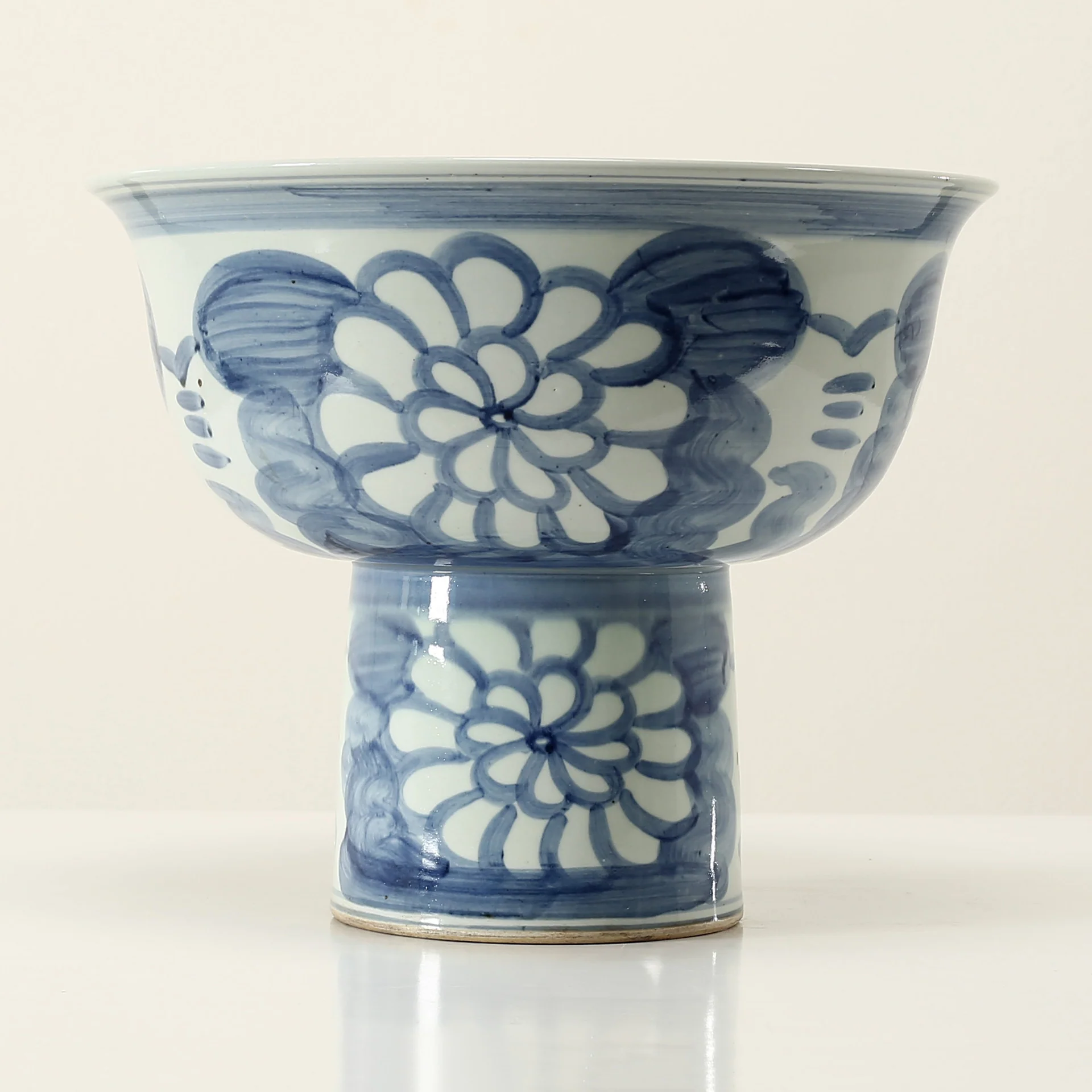 Belthara Hand Painted Pedestal Bowl - Image 6