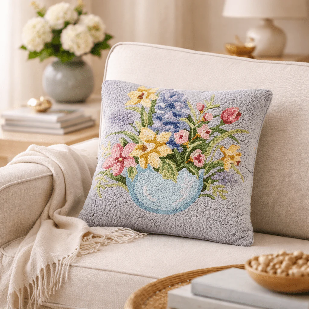 Blossmere Bouquet Hooked Pillow