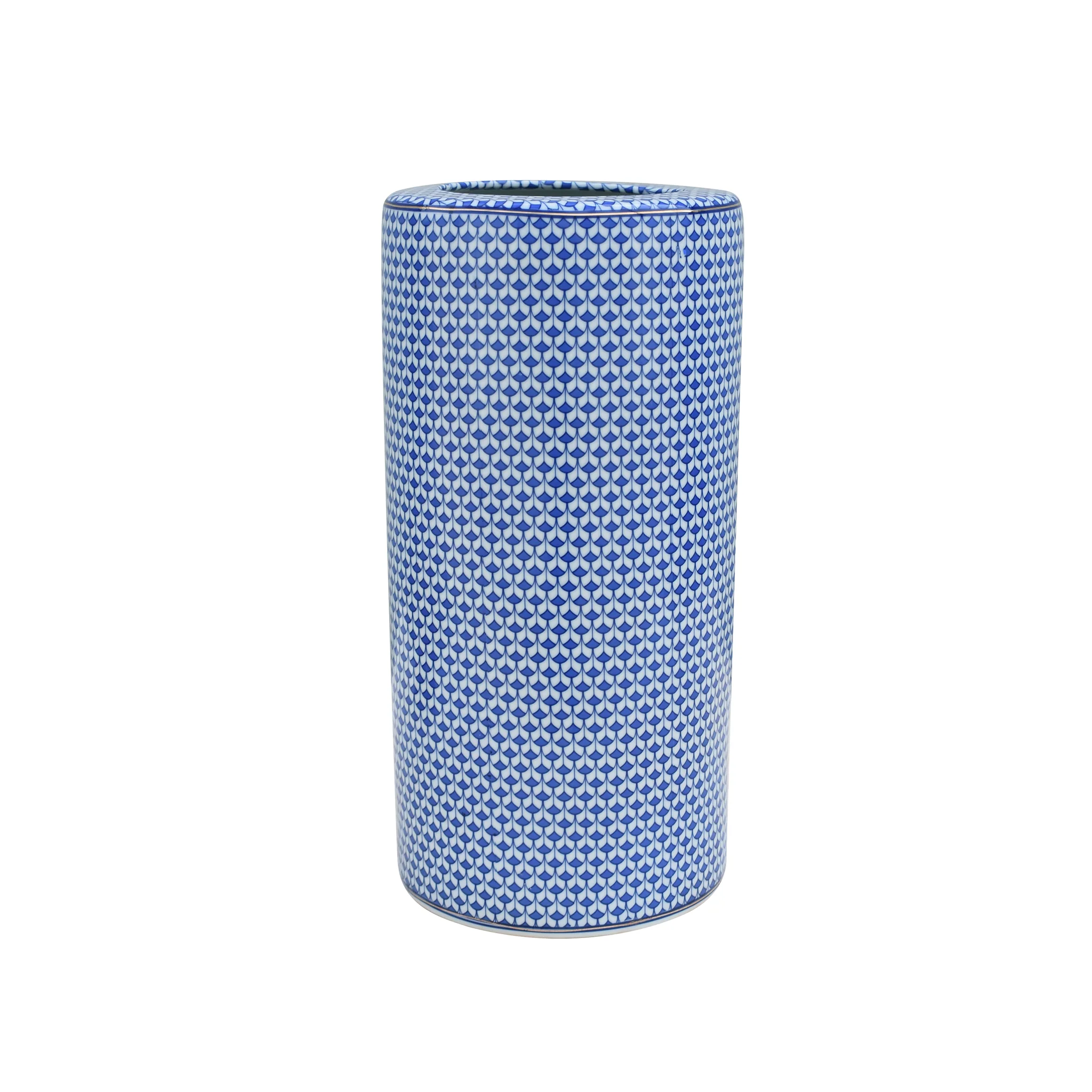 Blue Fish Scales Umbrella Stand