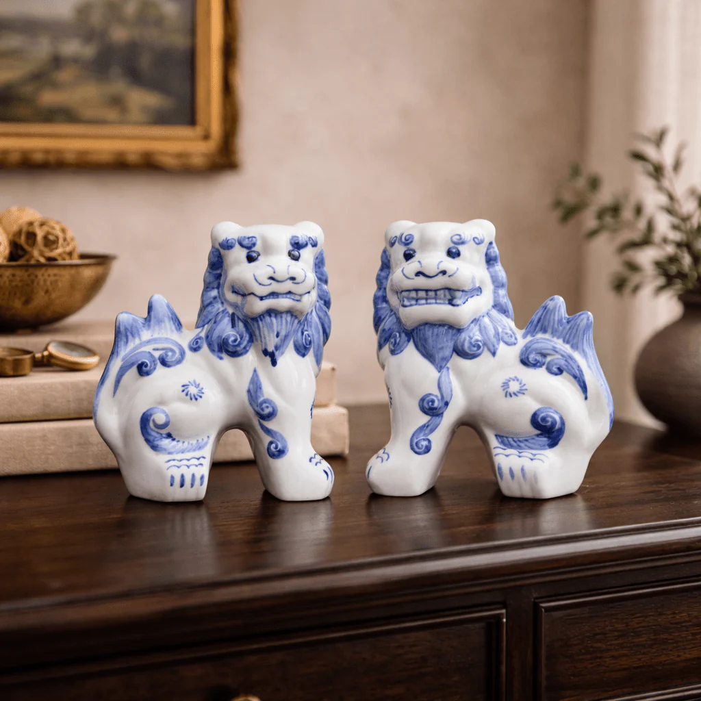 Chinoiserie Foo Dog Pair - Image 2