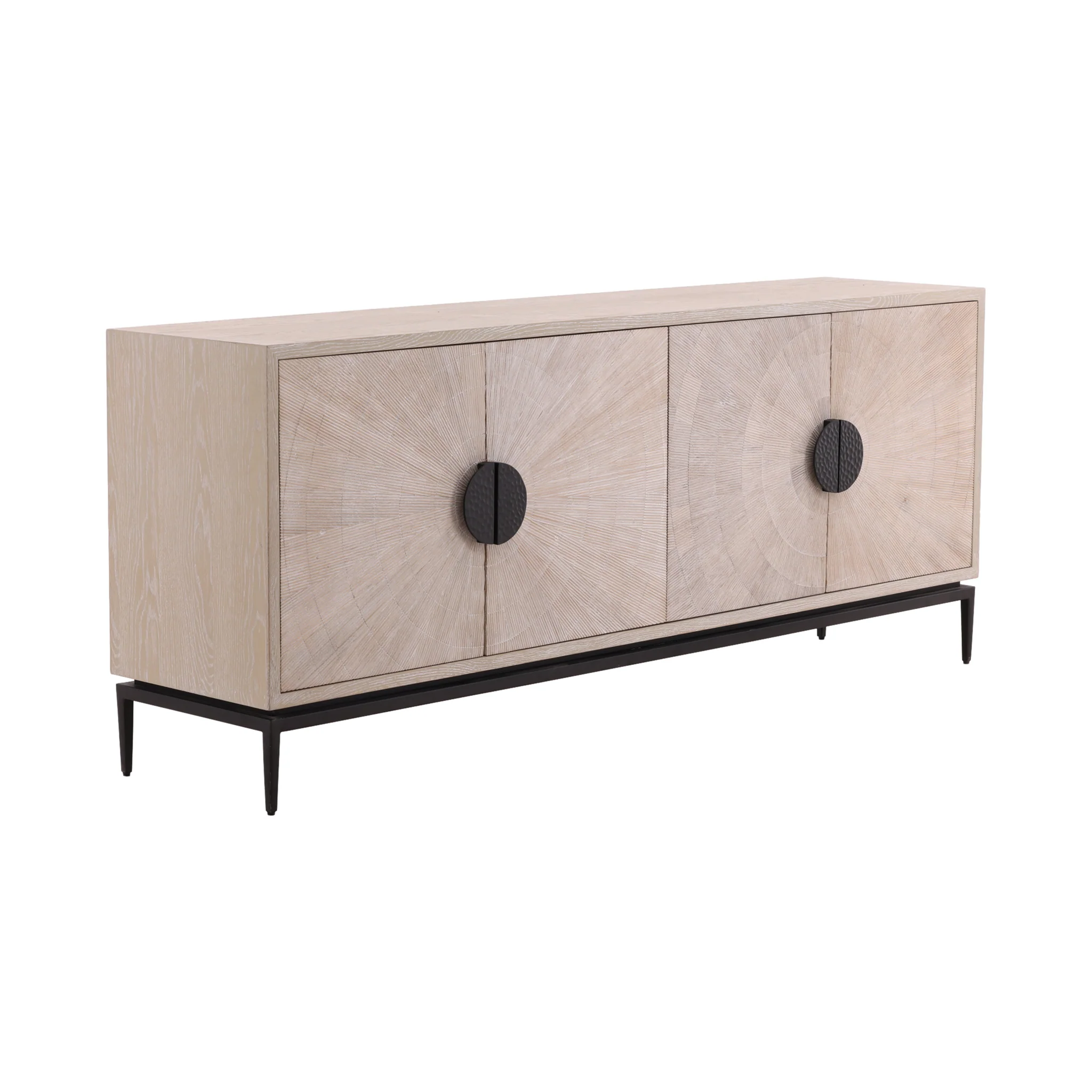 Bravion Sunburst Wood Sideboard