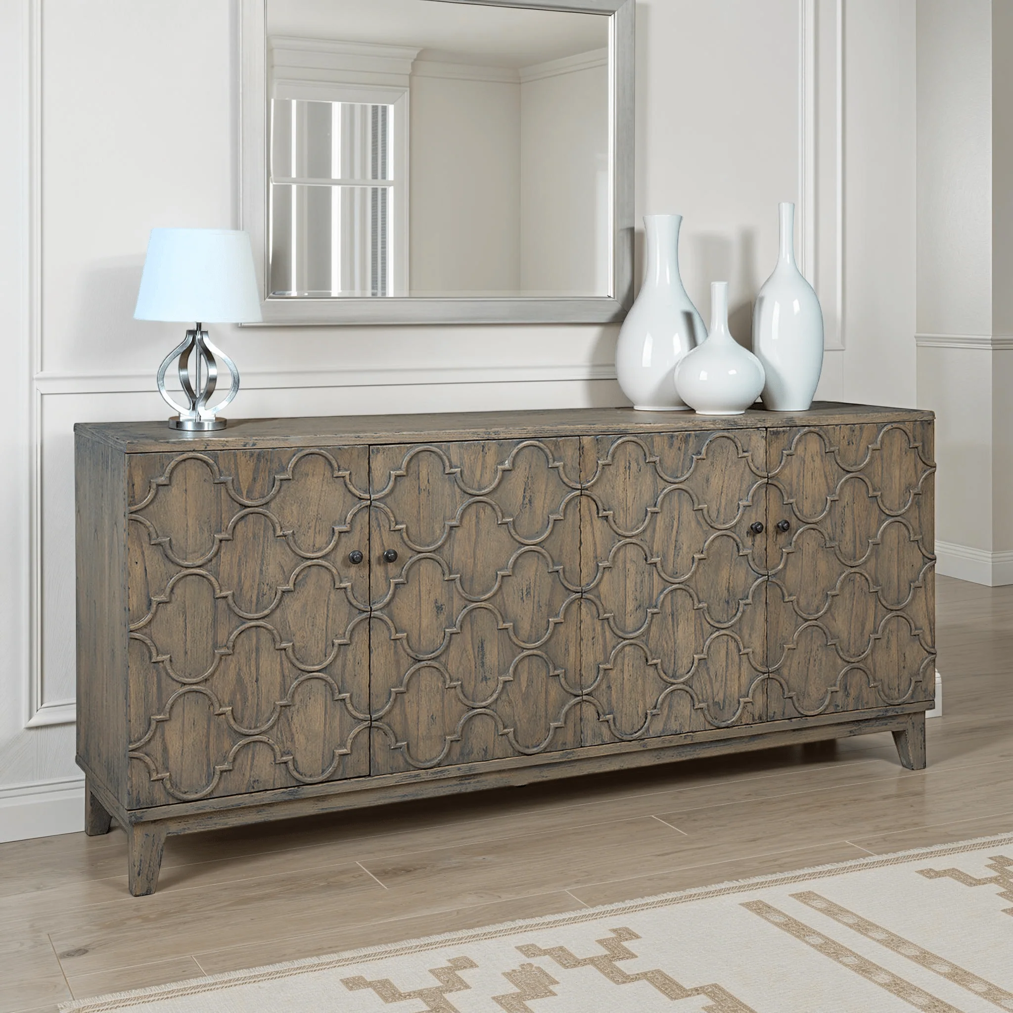 Braxton Carved Wood Sideboard - Image 2