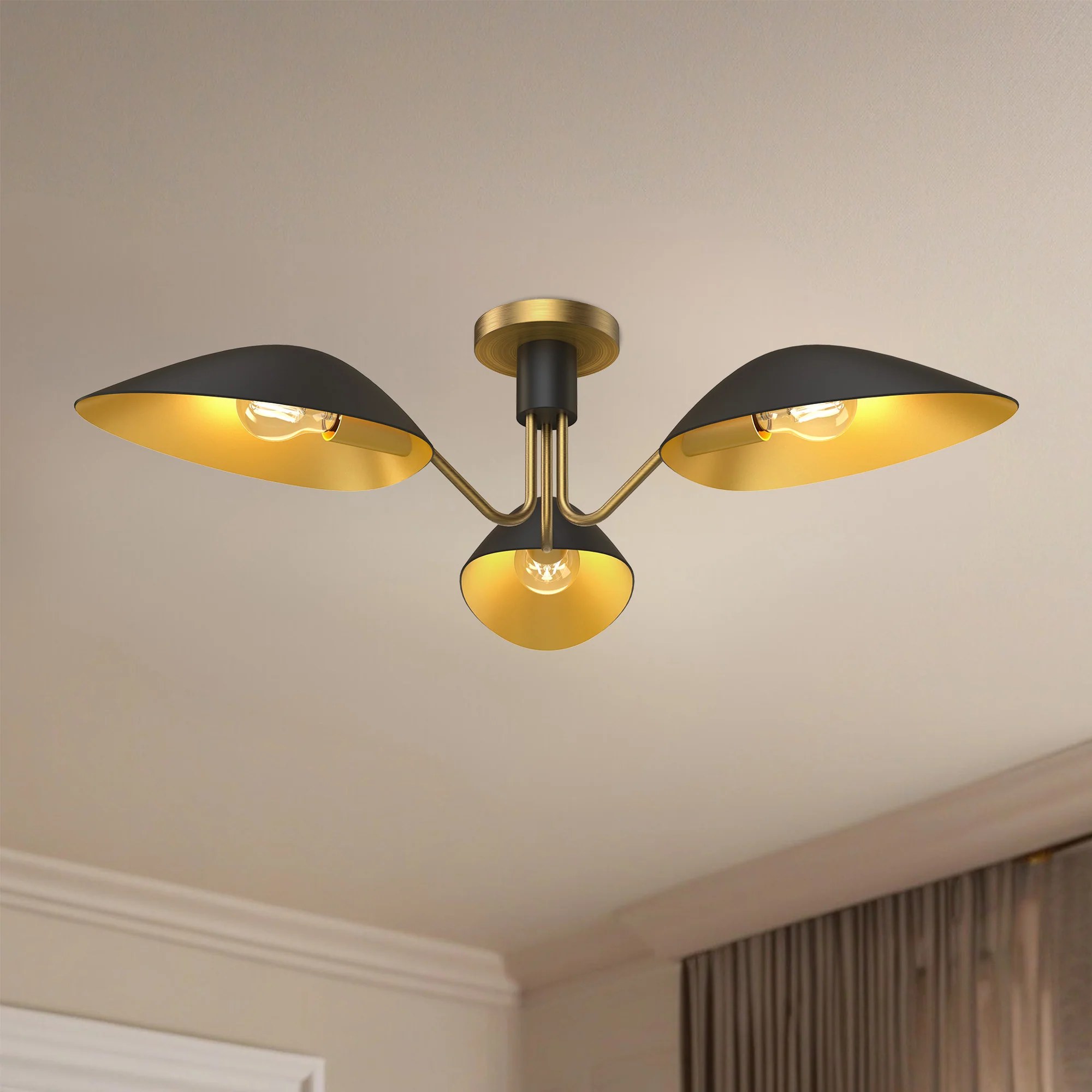Briarcliffe Sculpted Metal Semi Flush - Image 2