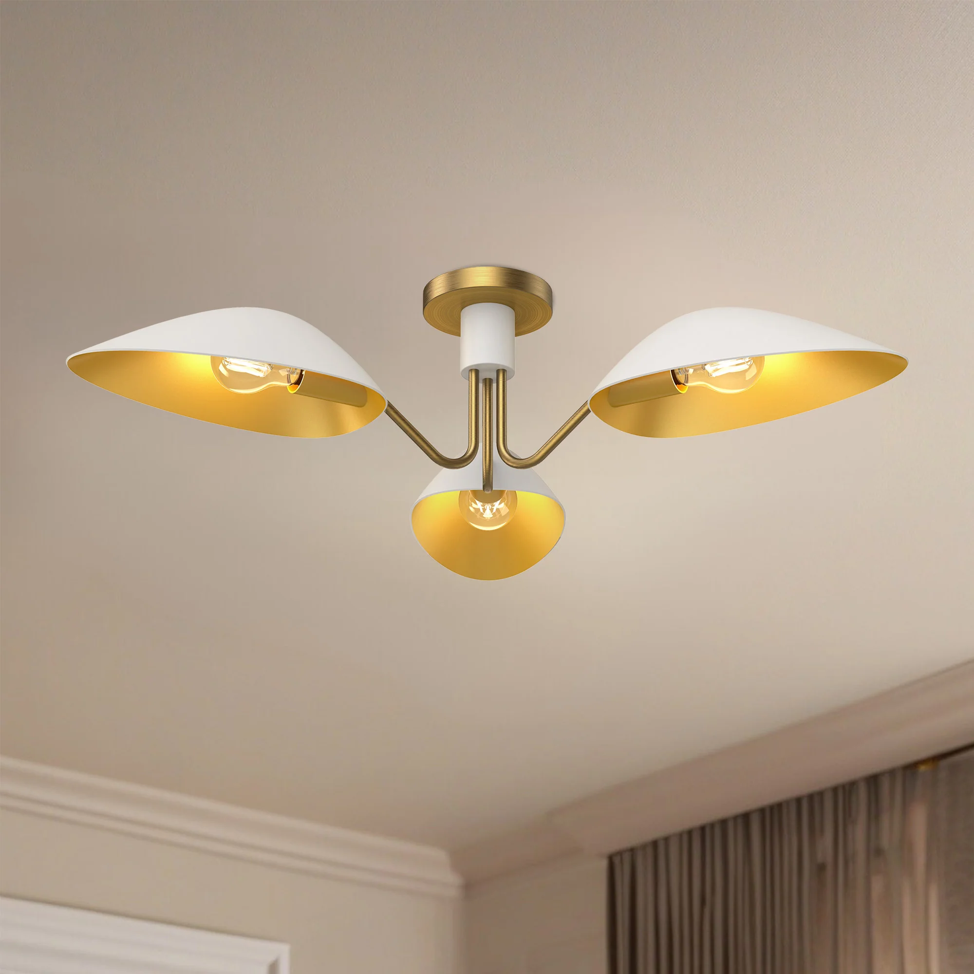 Briarcliffe Sculpted Metal Semi Flush - Image 4