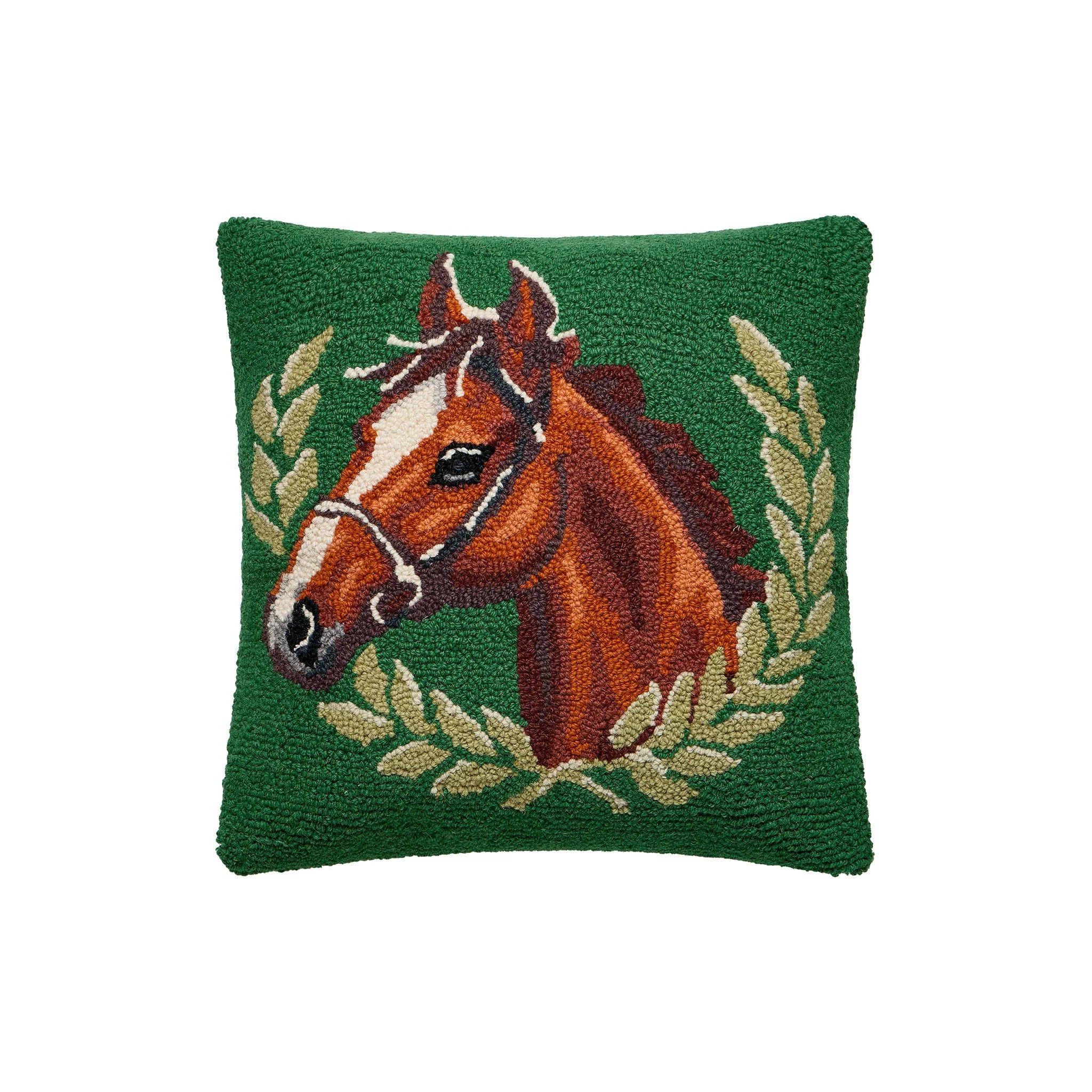 Briarcrest Equine Hooked Pillow