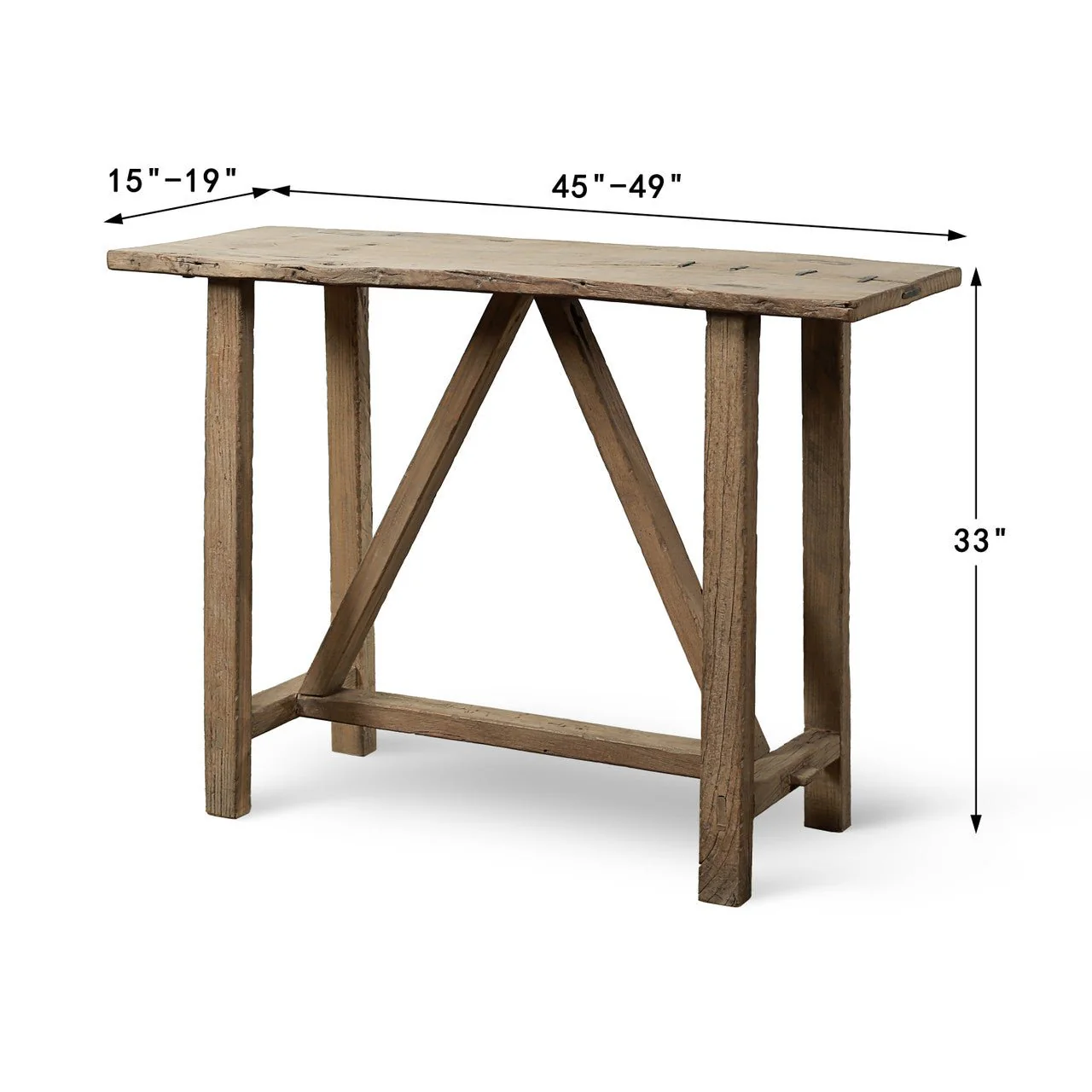 Briselle Reclaimed Elm Console - Image 5