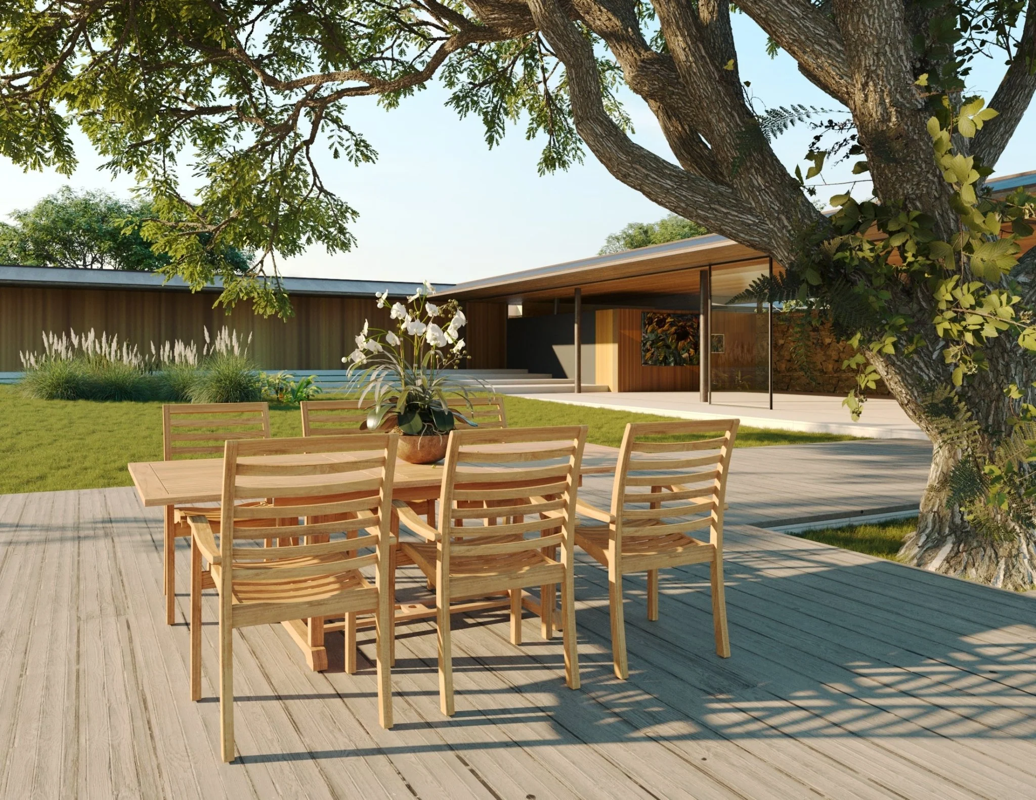 Cadrien Teak Extendable Table - Image 3