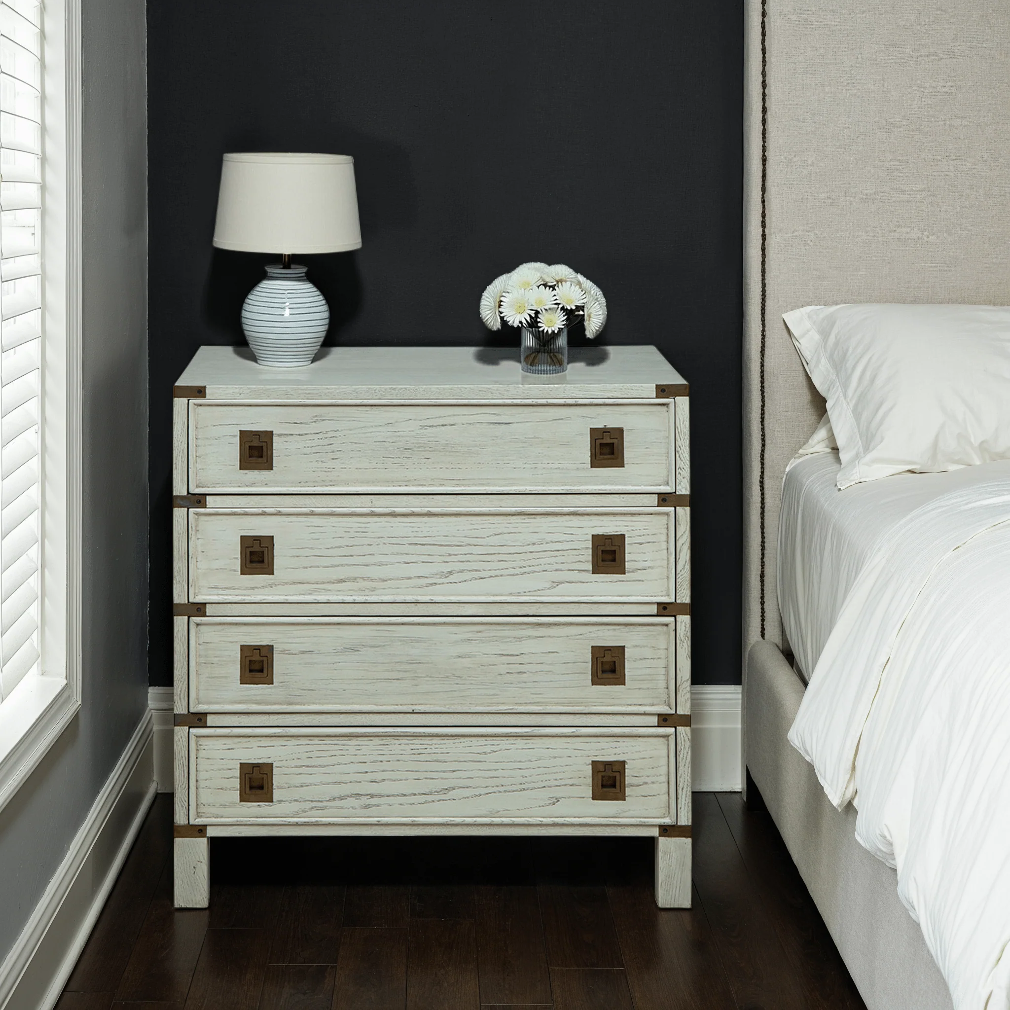 Calliope Whitewashed Wood Chest - Image 2