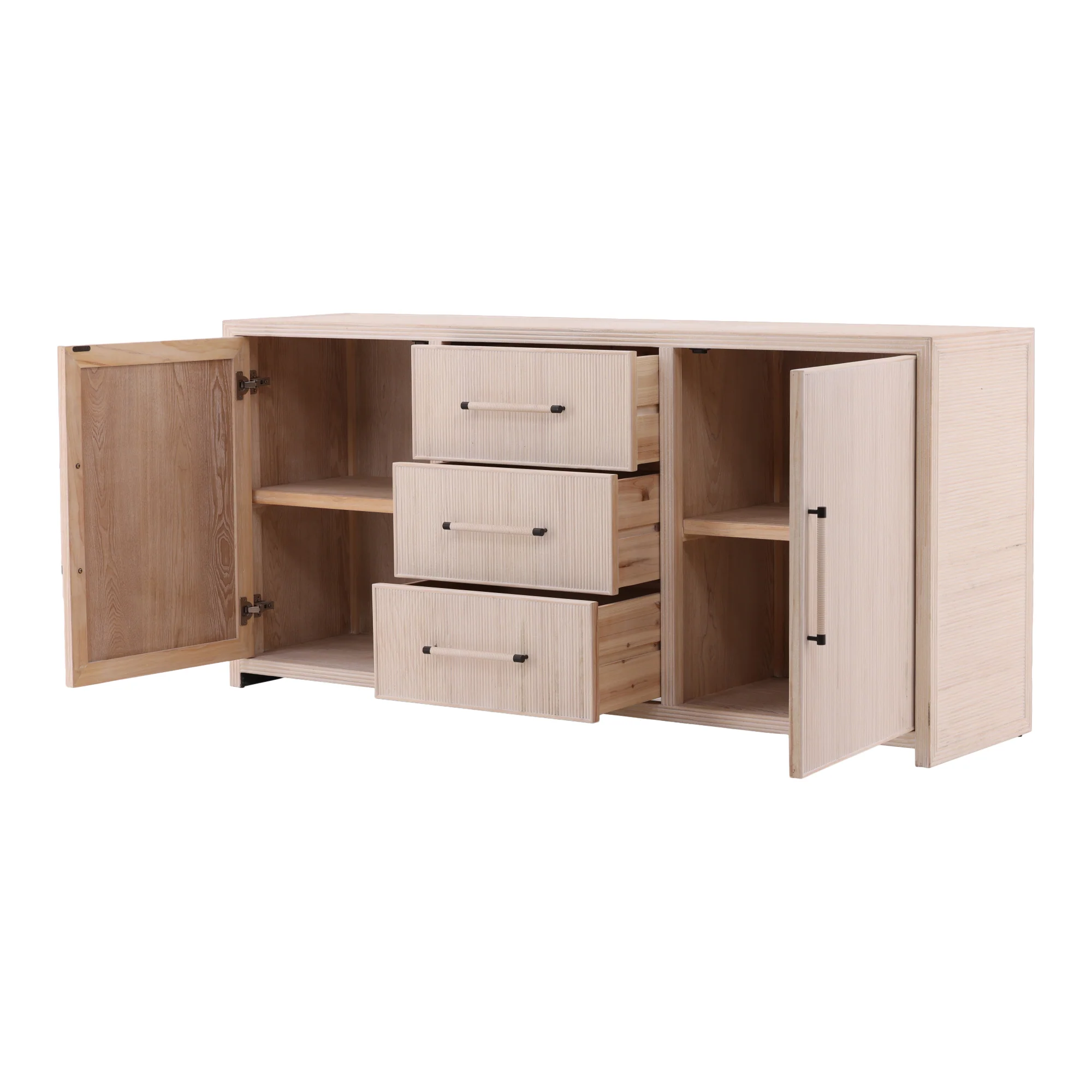 Calmere Ribbed Wood Sideboard - Image 2