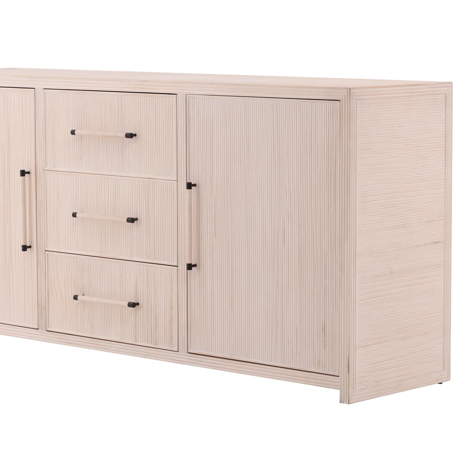Calmere Ribbed Wood Sideboard - Image 3